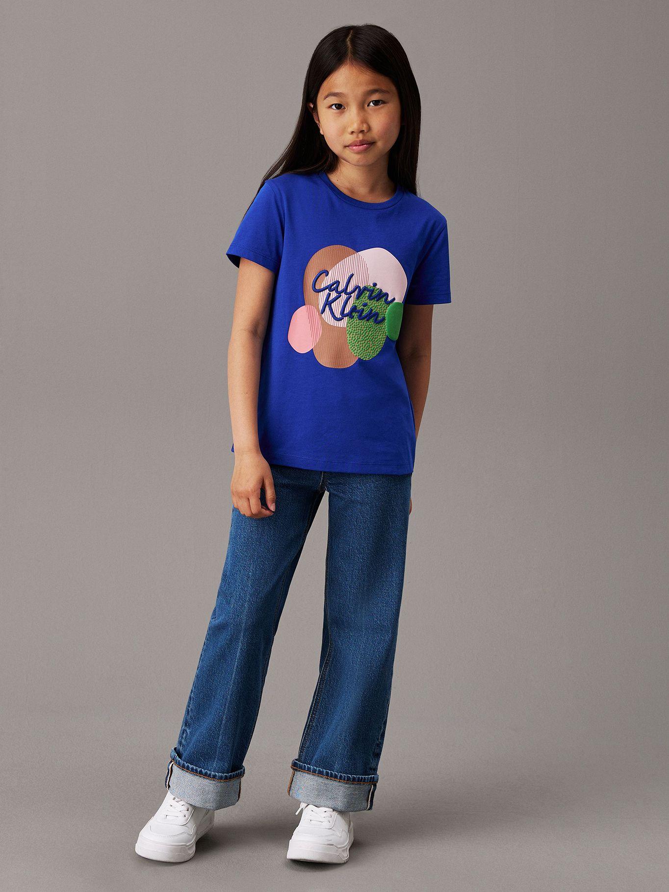 Polera holgada con gráfico multicolor Azul Calvin Klein-1