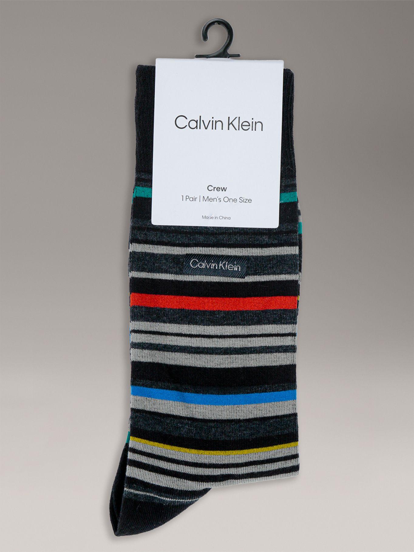 Calcetin Barcode Multi Stripe Negro Calvin Klein-2