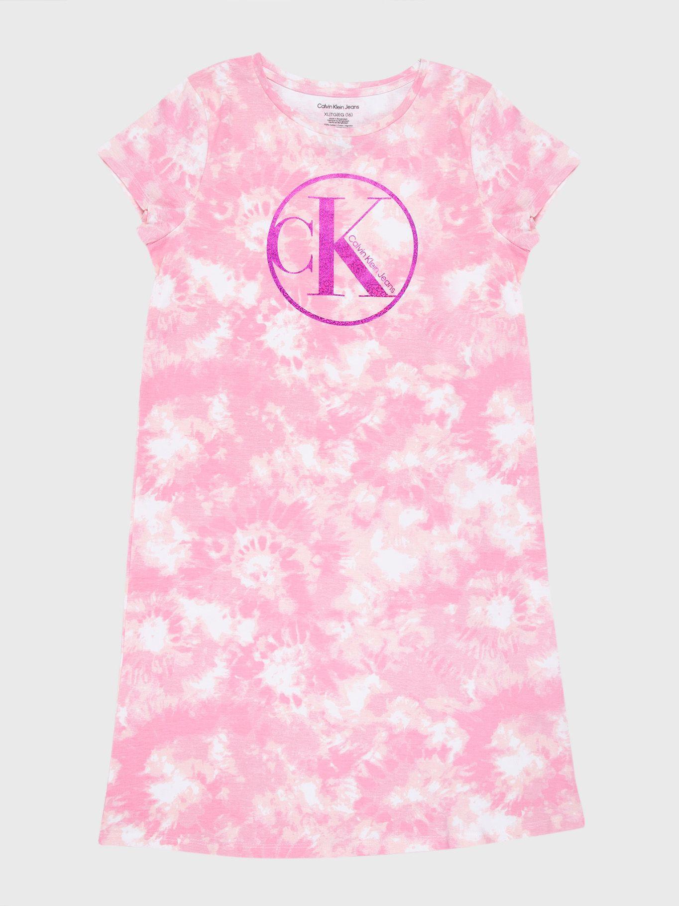 Vestido Niña Tie Dye Rosa Calvin Klein-0