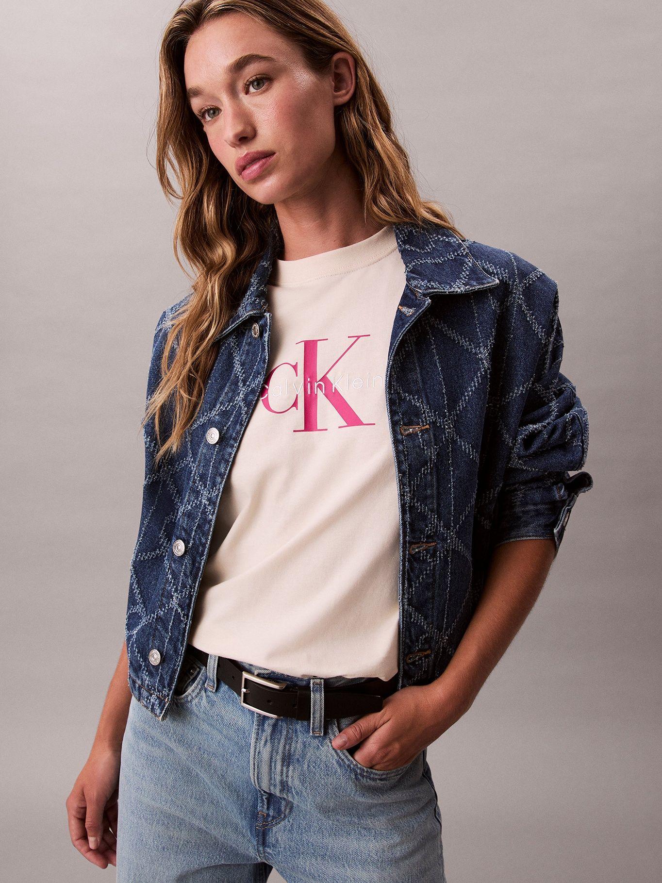 Polera Clásicc Y Monograma Estampado Beige Calvin Klein-3