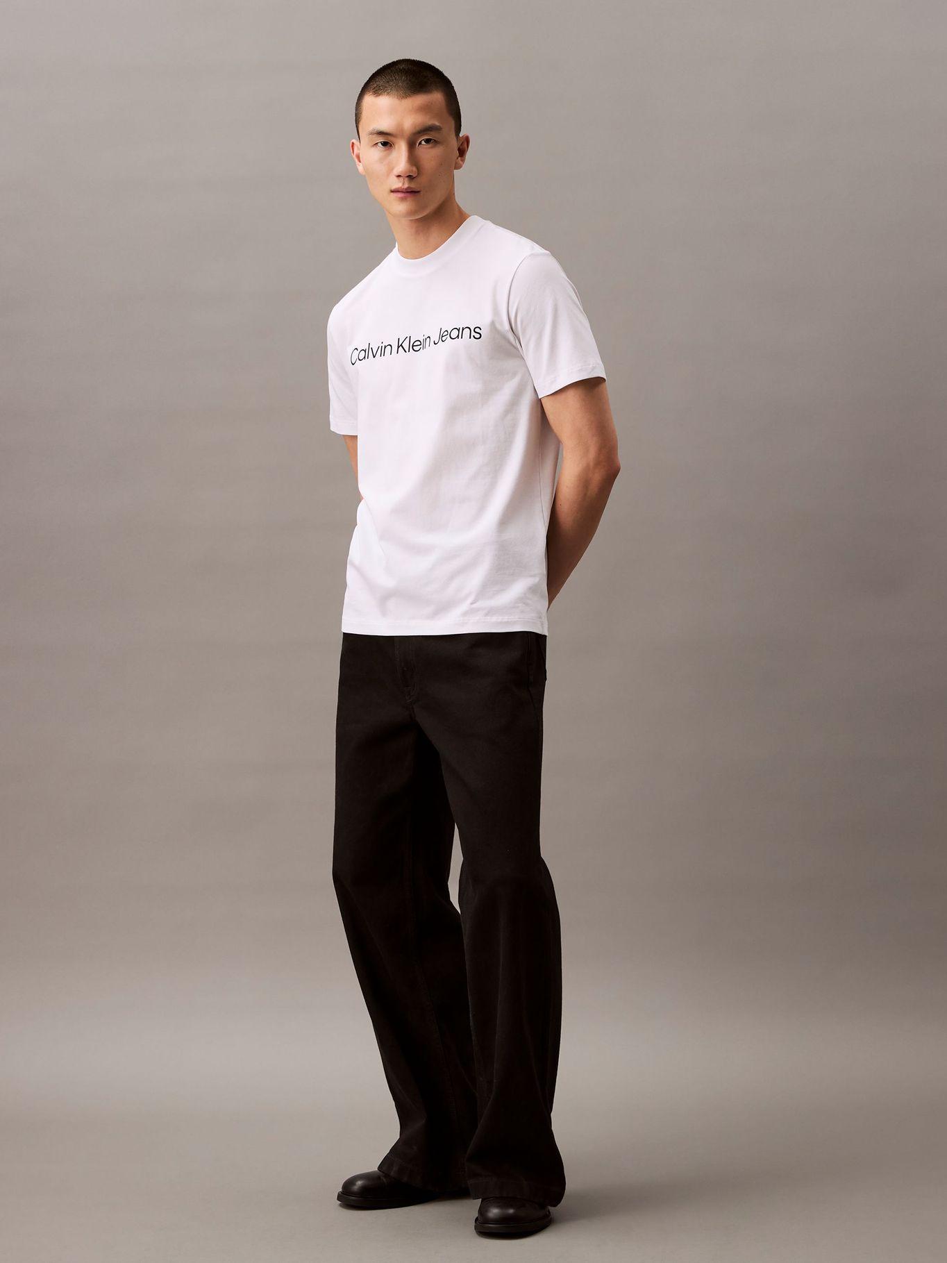 Polera Regular con Logotipo Blanco Calvin Klein-1