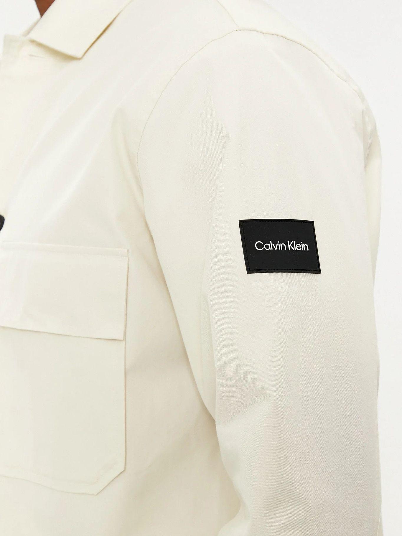 Camisa Cotton Nylon Overshirt Blanco Calvin Klein-4