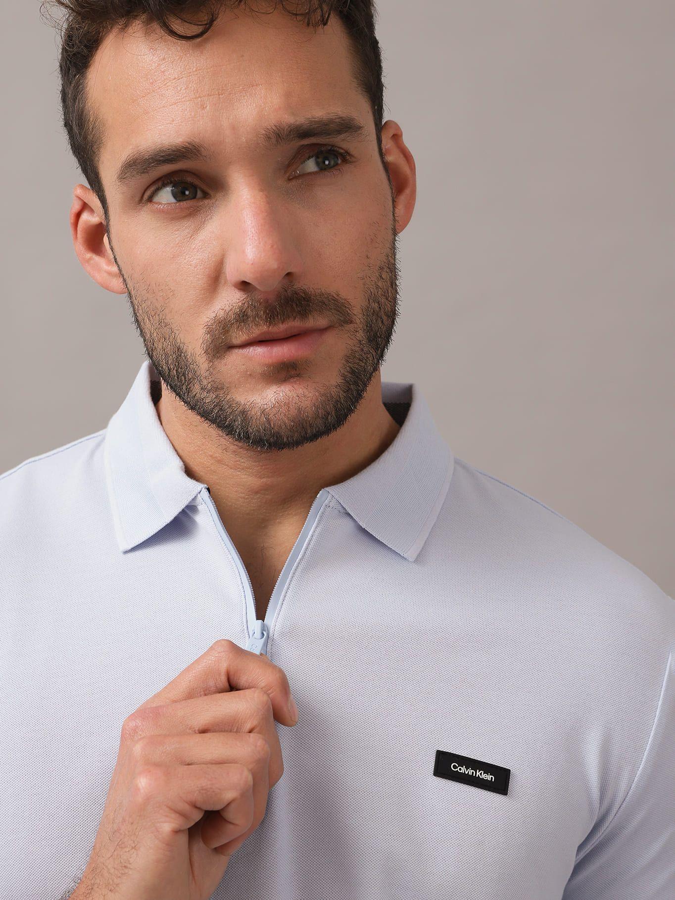 Polo Thermo Tech Logo Azul Calvin Klein-3