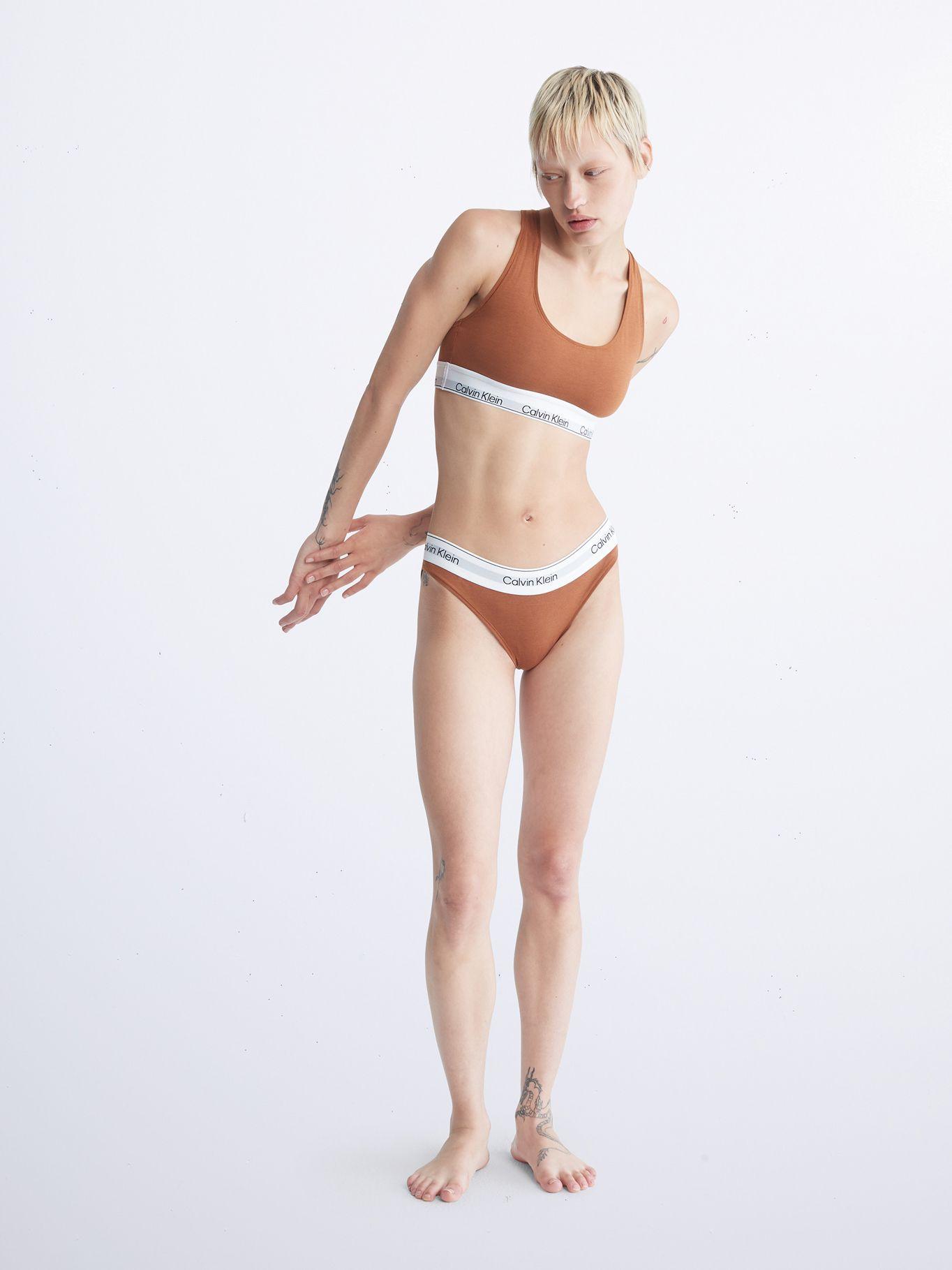 Bralette Espalda Cruzada-Modern Cott Cafe Calvin Klein-1