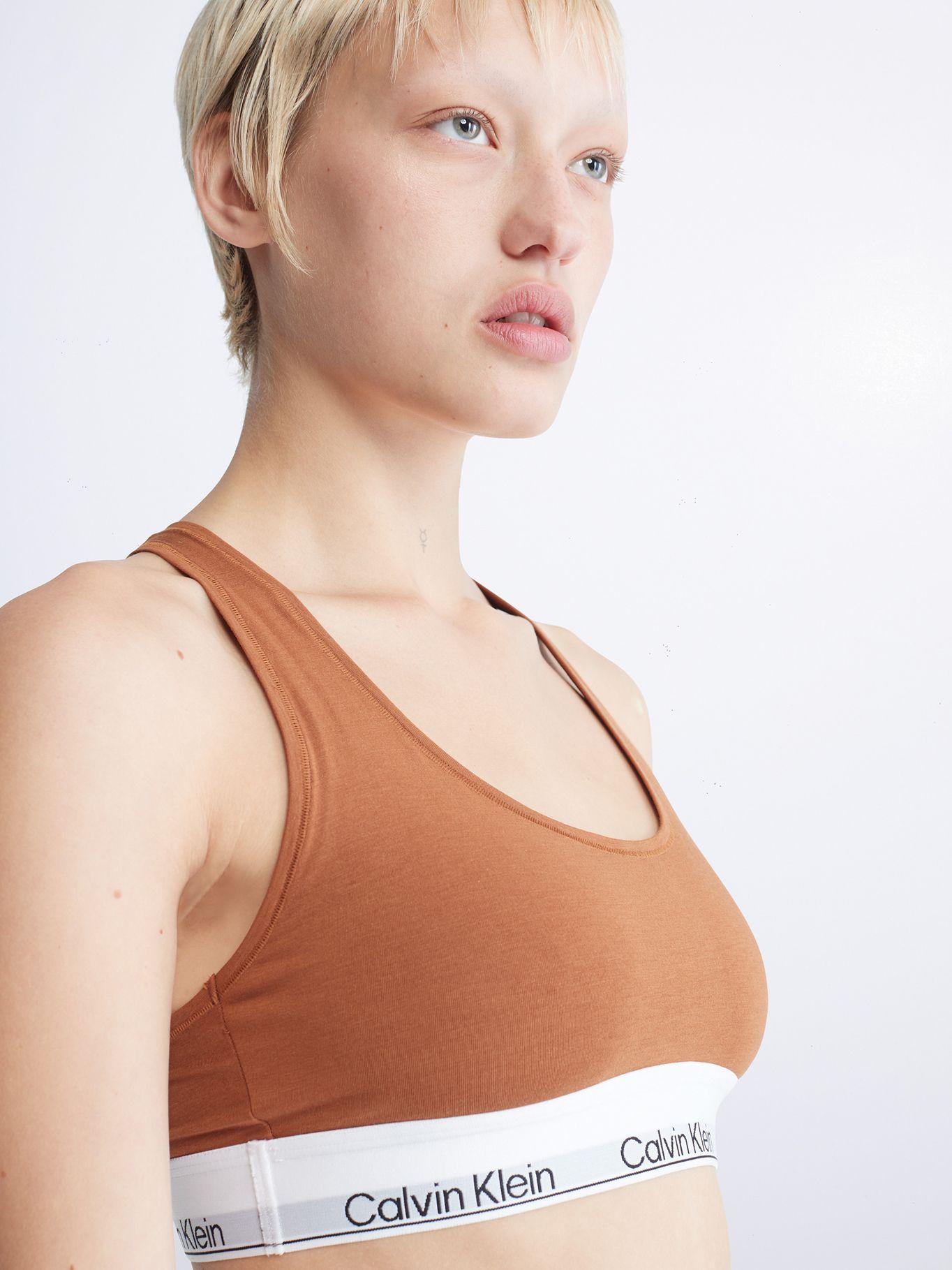 Bralette Espalda Cruzada-Modern Cott Cafe Calvin Klein-3