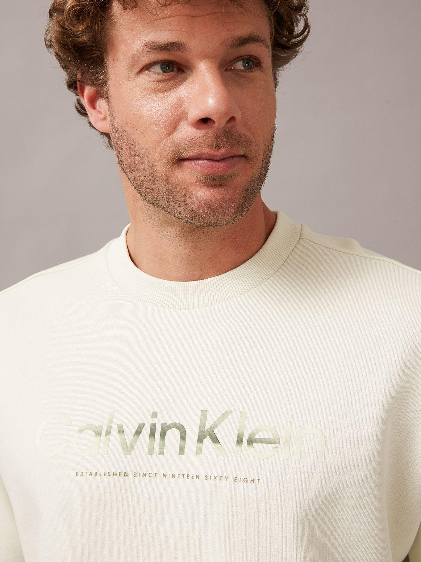 Polerón Diffused Logo Blanco Calvin Klein-3
