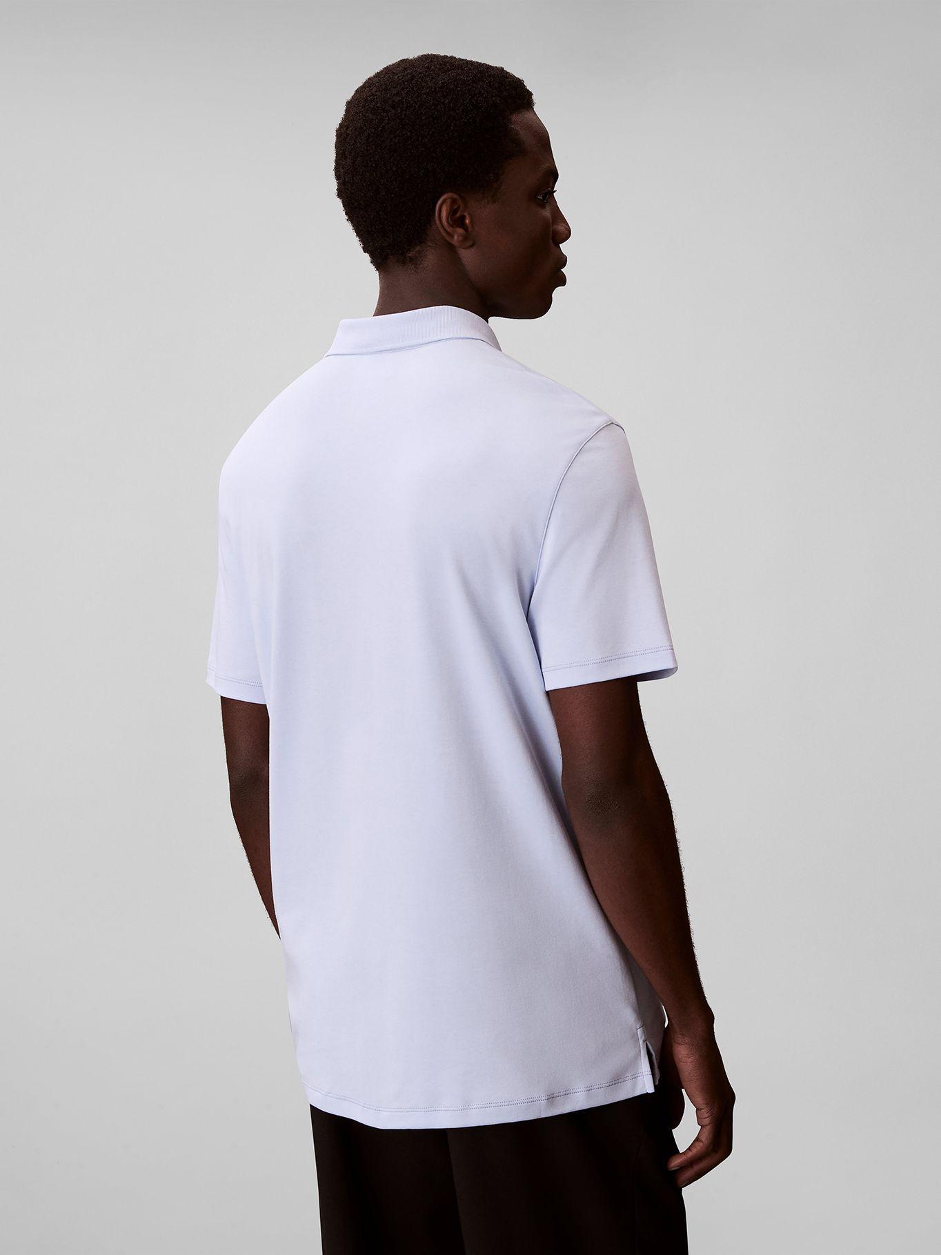 Polo de Algodón Pima Celeste Calvin Klein-2