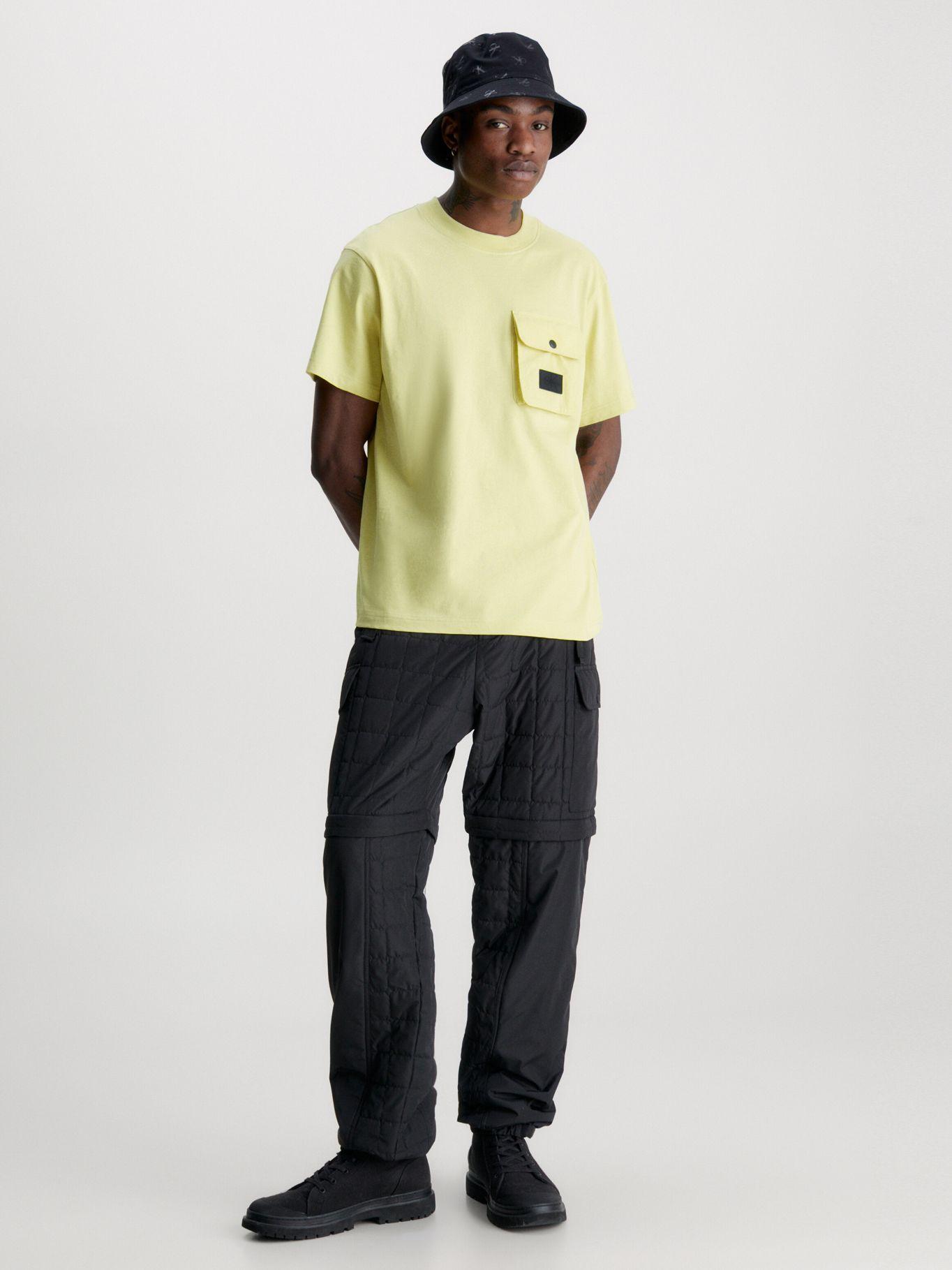 Polera Mix Media Pocket  Amarillo Calvin Klein-1