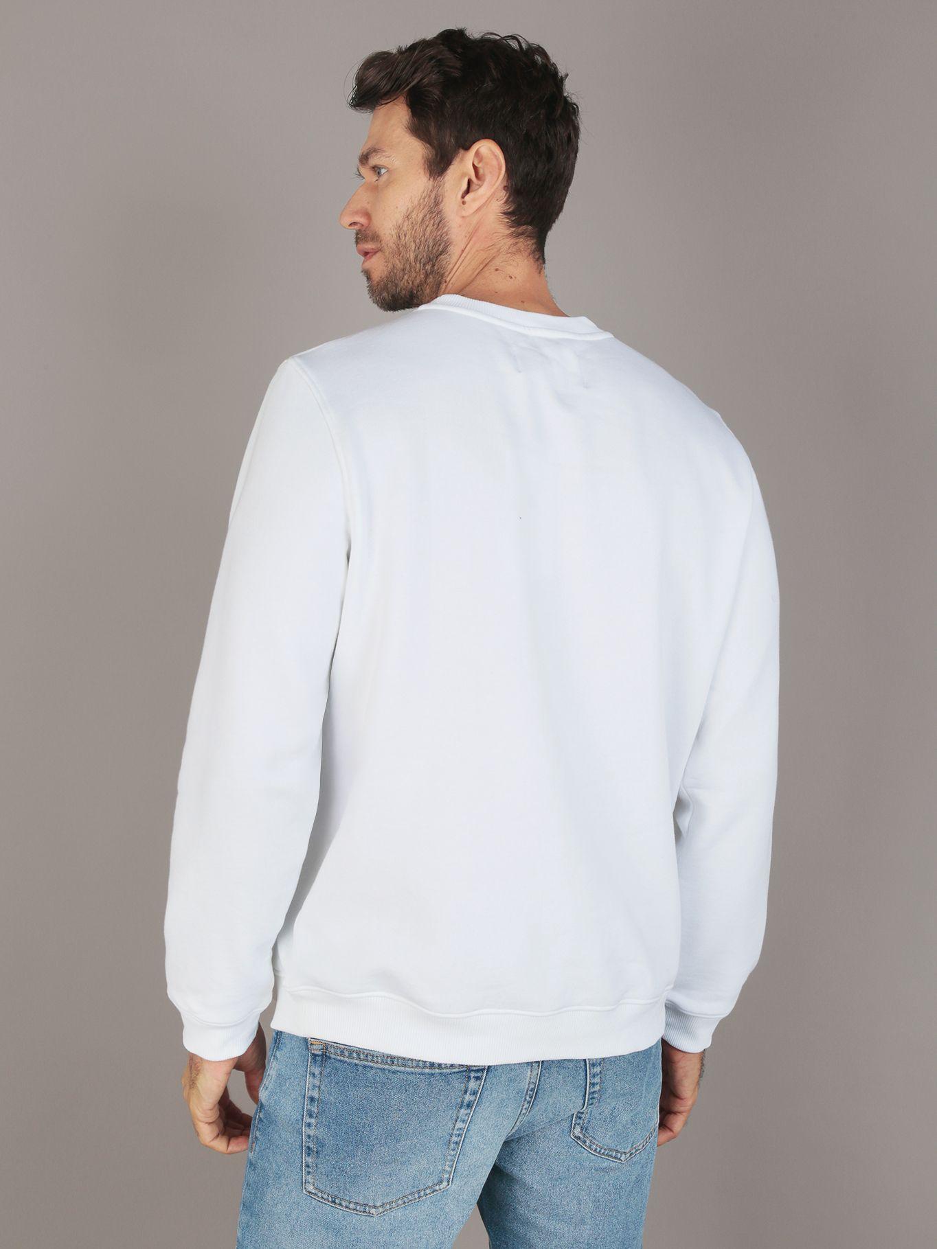 Polerón Outline Monologo Blanco Calvin Klein-2