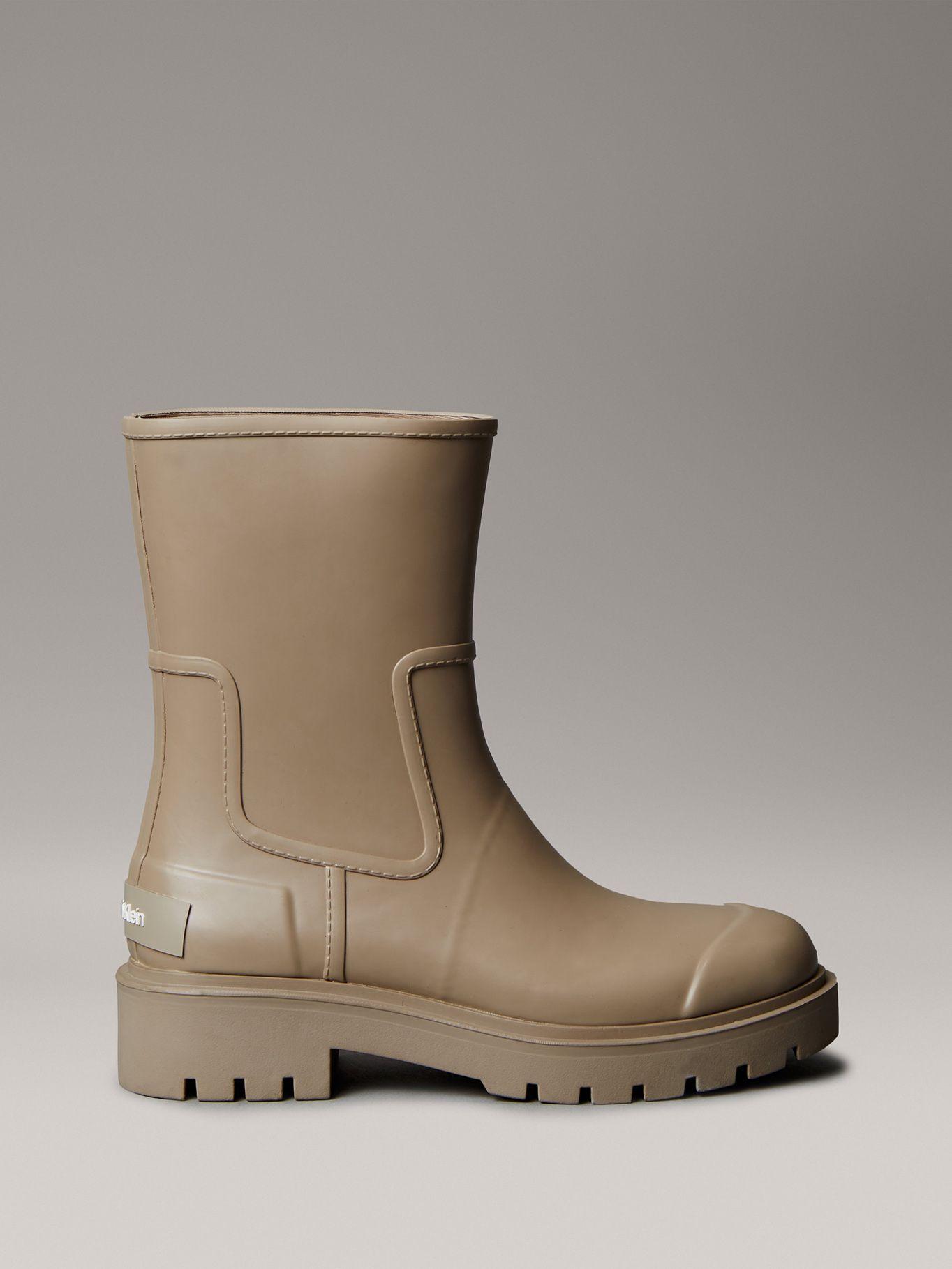 Botas Medianas Impermeables  Beige Calvin Klein Mujer-4