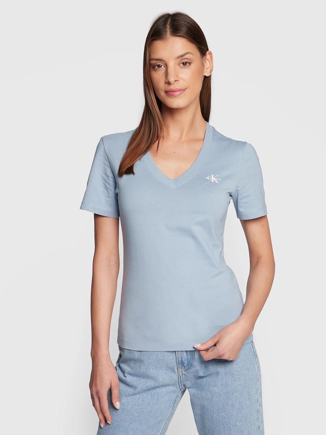 Camiseta de algodón orgánico Celeste Calvin Klein-0