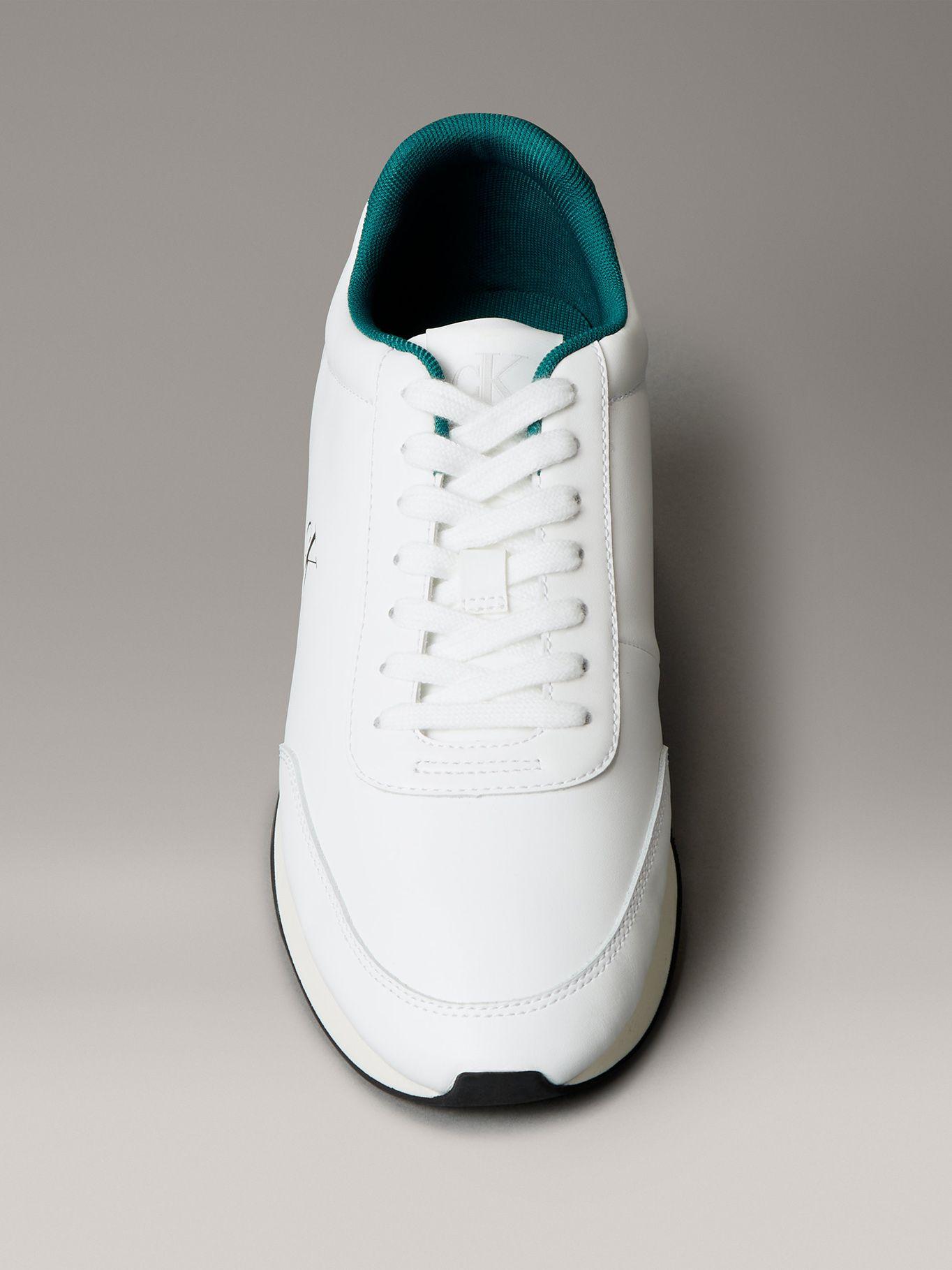 Zapatilla Retro en Cuero Blanco Calvin Klein Hombre-2
