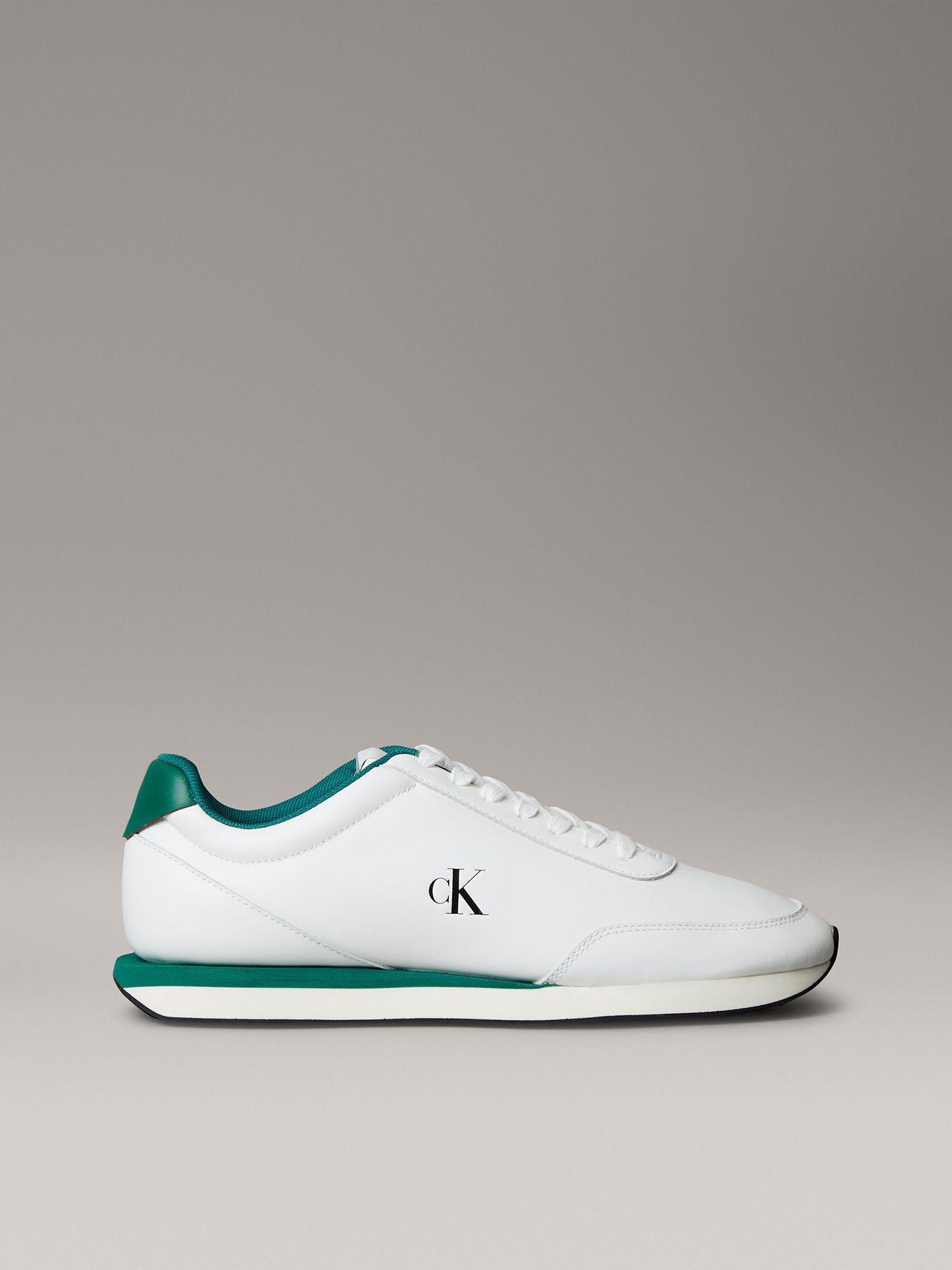 Zapatilla Retro en Cuero Blanco Calvin Klein Hombre-4