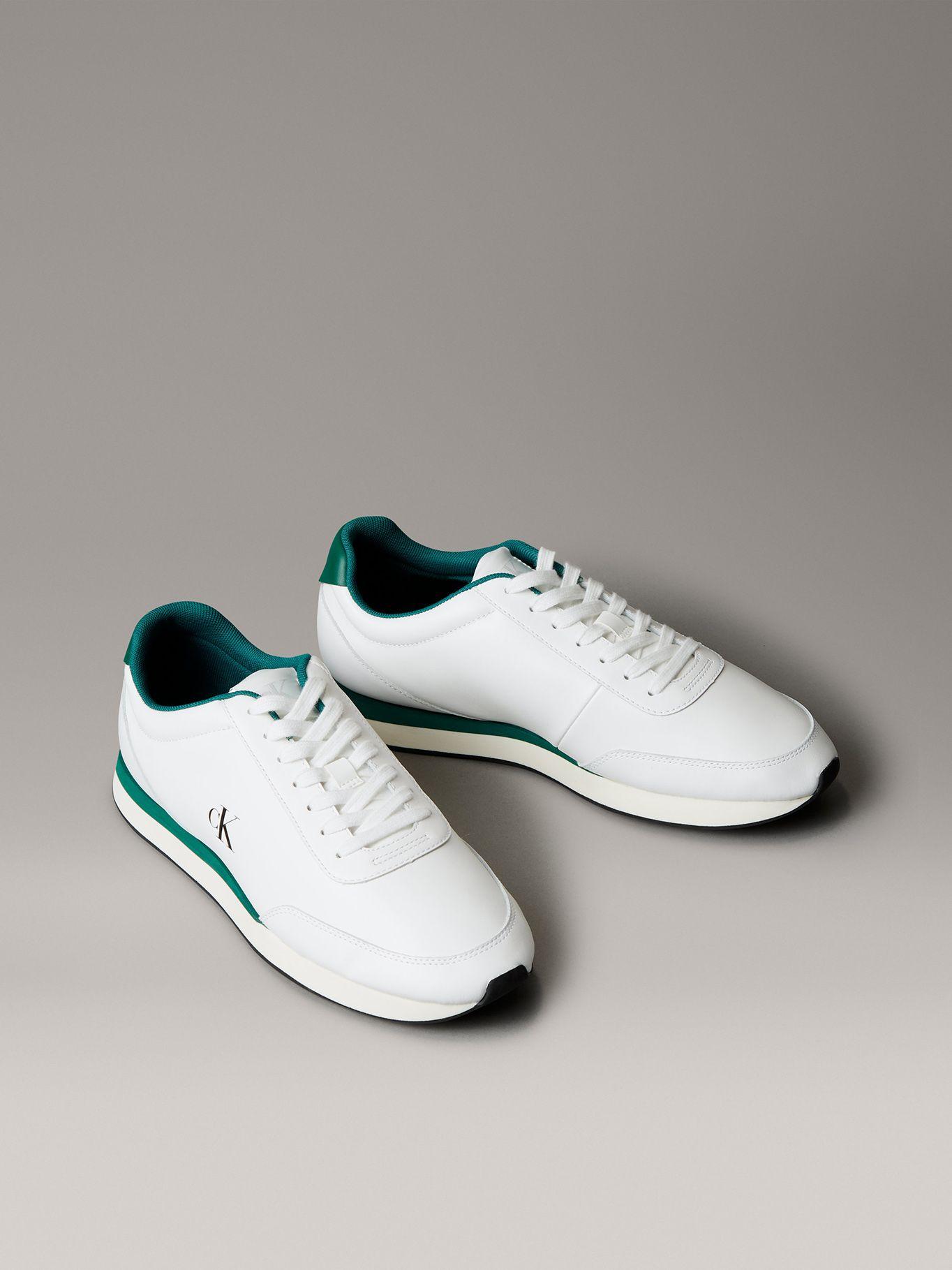 Zapatilla Retro Runner en Cuero Blanco Calvin Klein-0