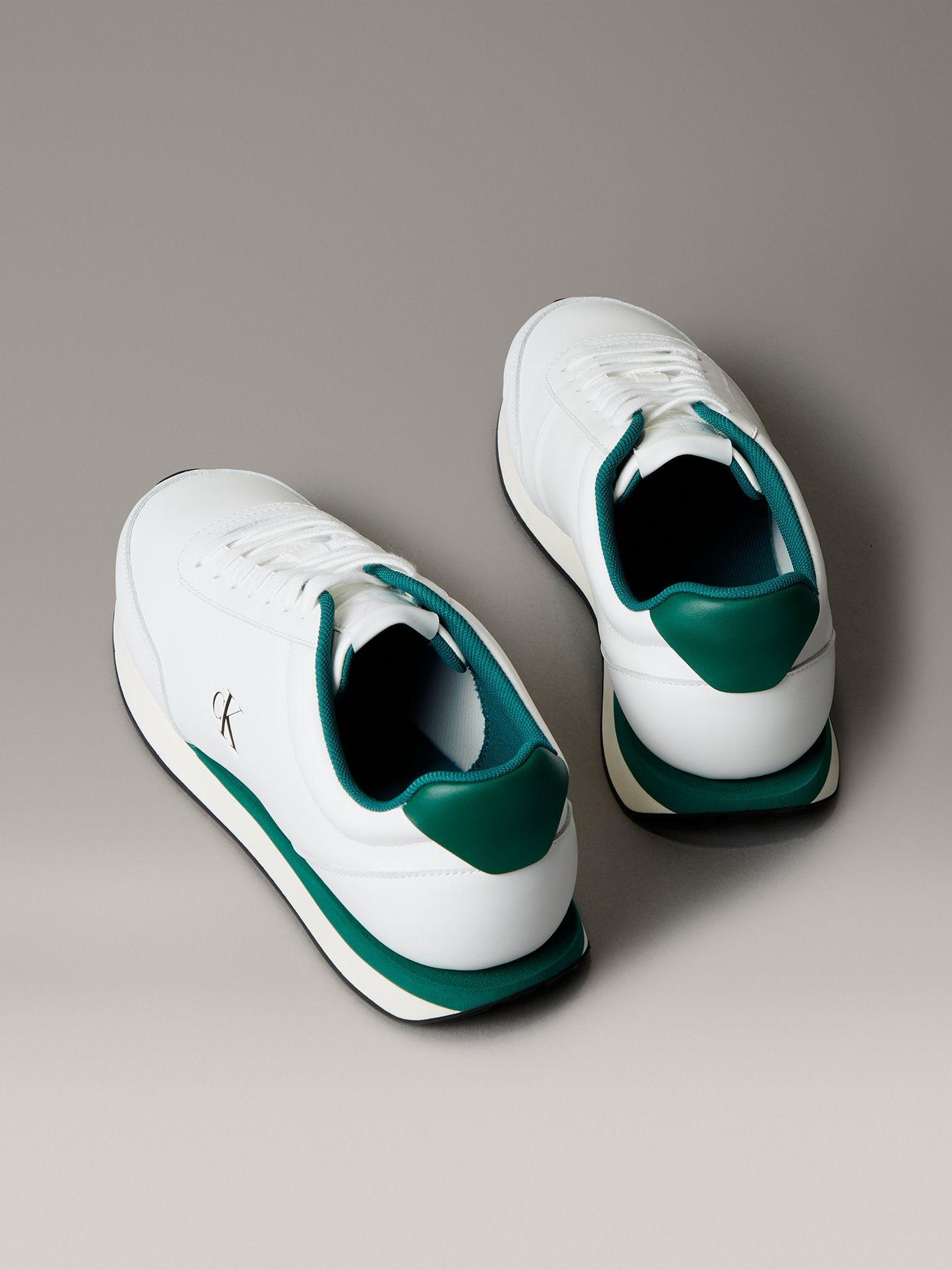 Zapatilla Retro Runner en Cuero Blanco Calvin Klein-1