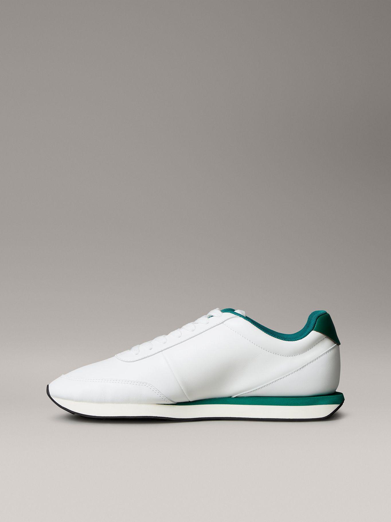 Zapatilla Retro Runner en Cuero Blanco Calvin Klein-5