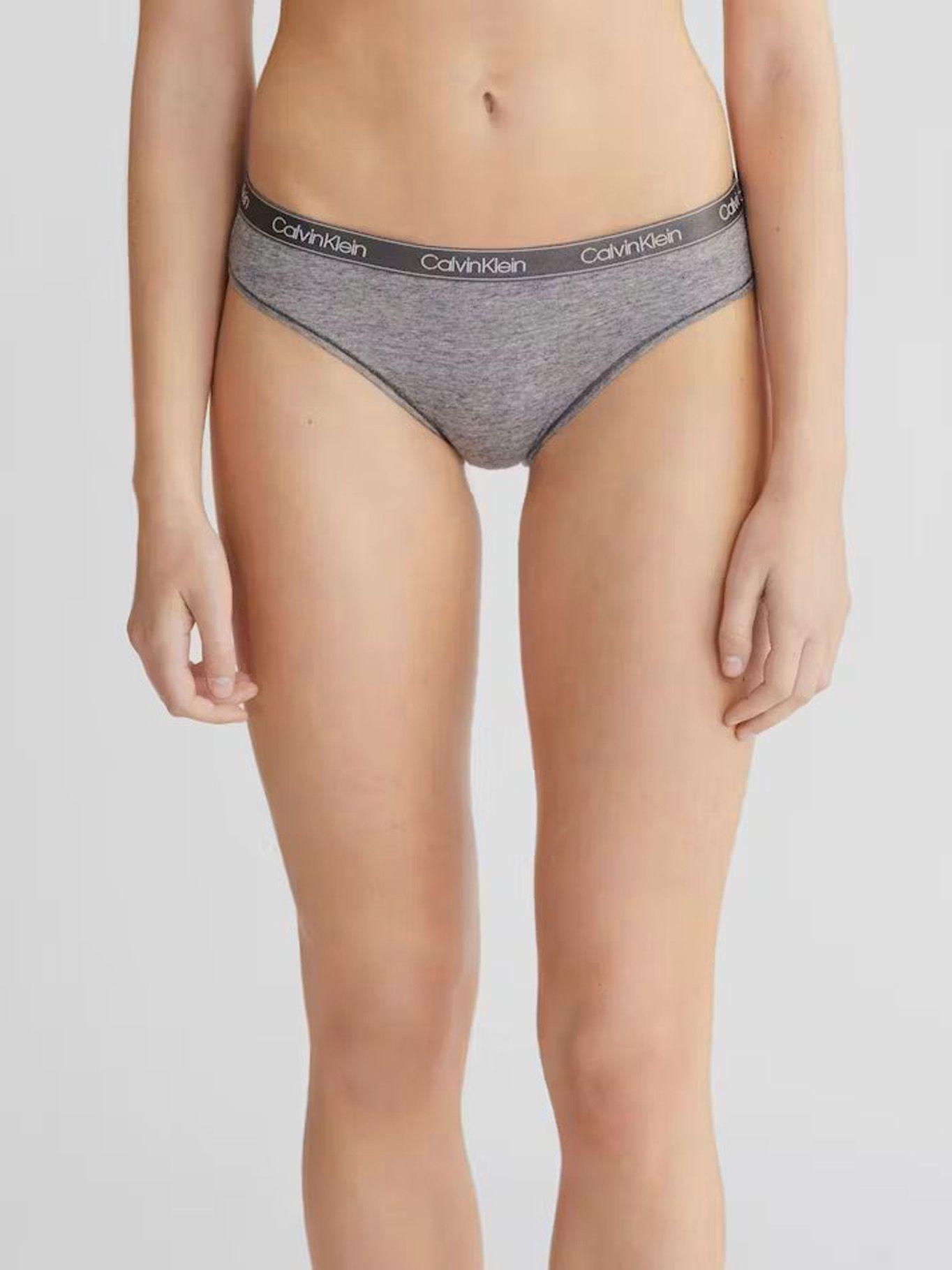 Calzón Bikini Cotton Essentials Gris Calvin Klein-0