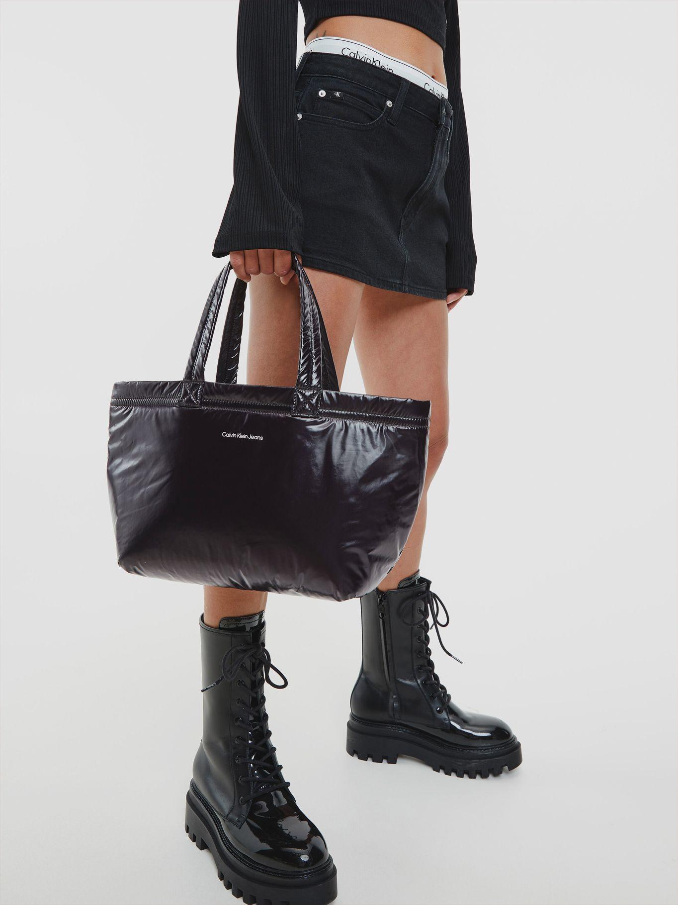 Cartera Tote City Nylon Negro Calvin Klein-4