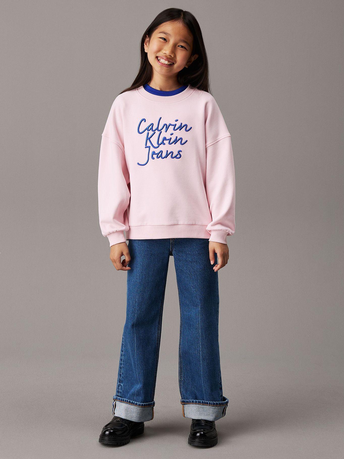 Polerón holgado con logo Rosado Calvin Klein-1
