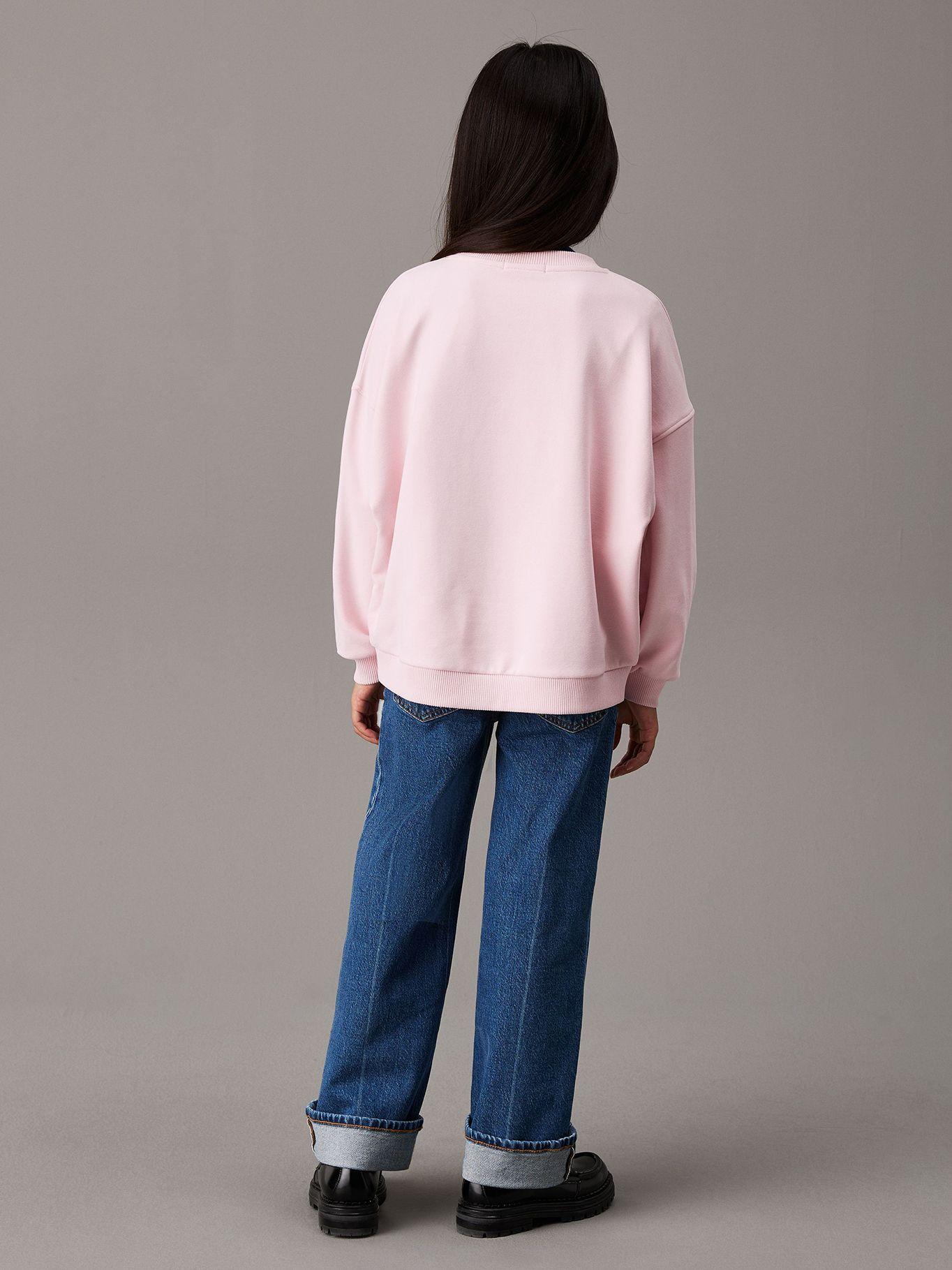 Polerón holgado con logo Rosado Calvin Klein-2