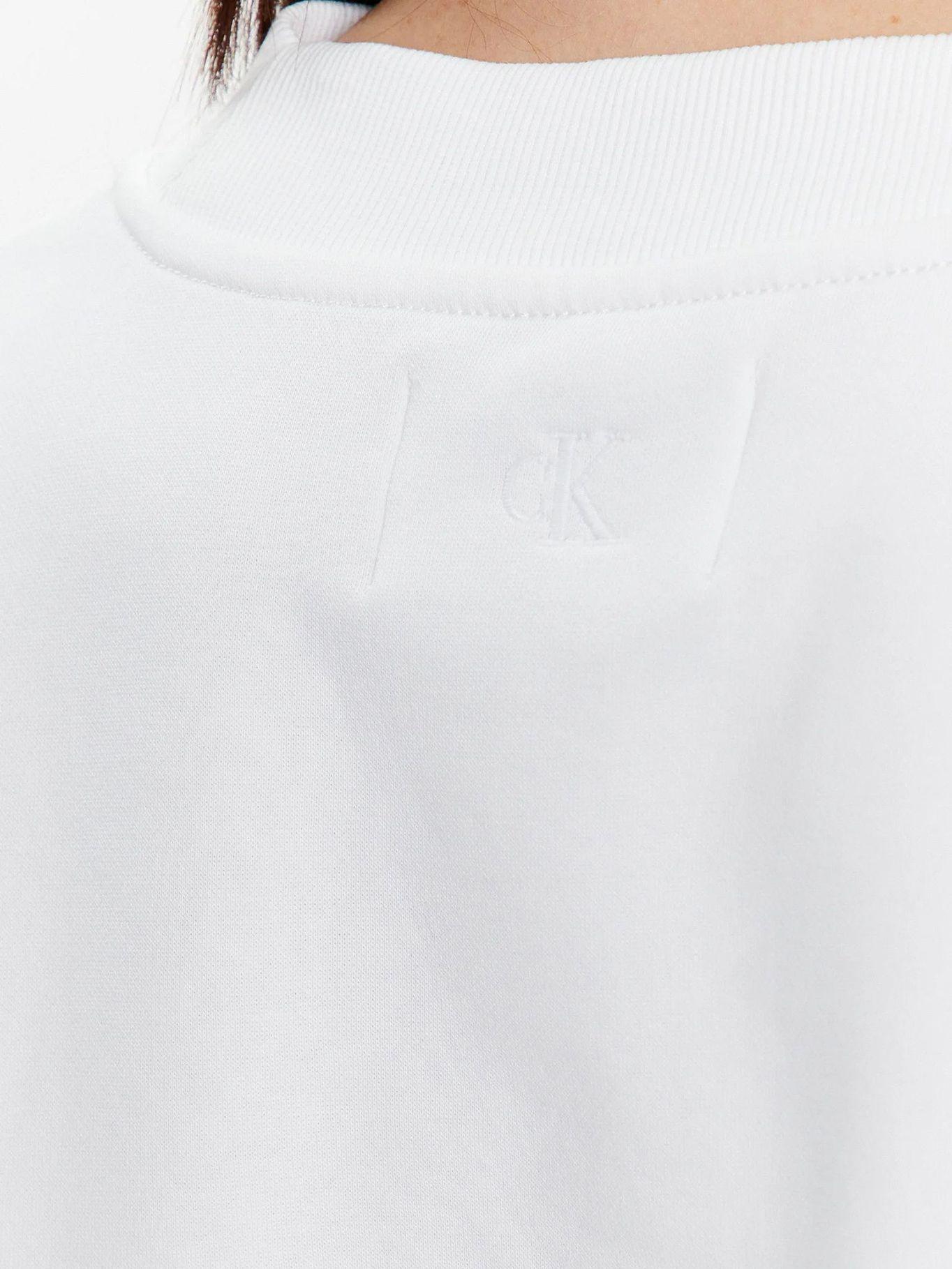 Sudadera Cropped Blanco Calvin Klein-4