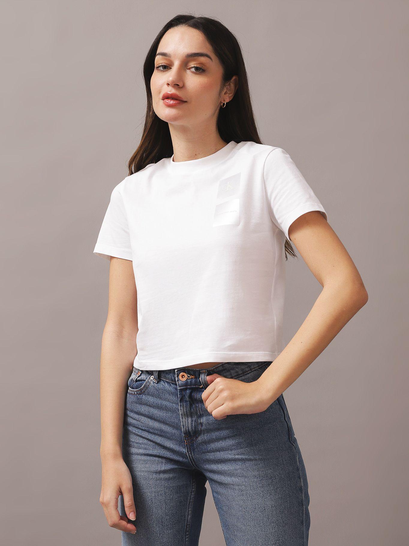 Polera Satin Boxes Baby Blanco Calvin Klein-0