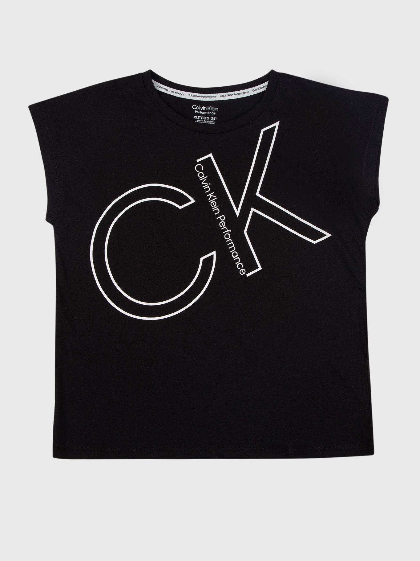 Polera Niña Outline Negro Calvin Klein-0