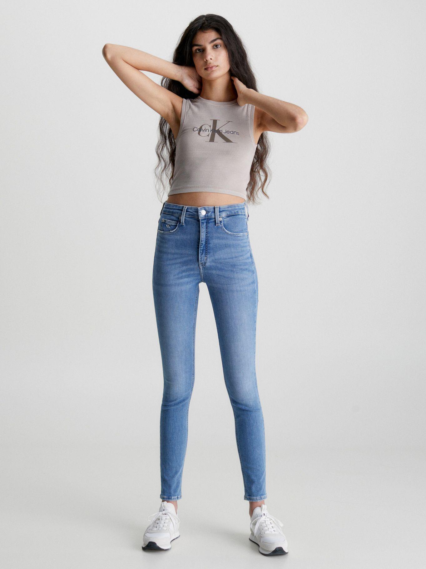 Jeans High Rise Skinny Azul 626 Calvin Klein-1