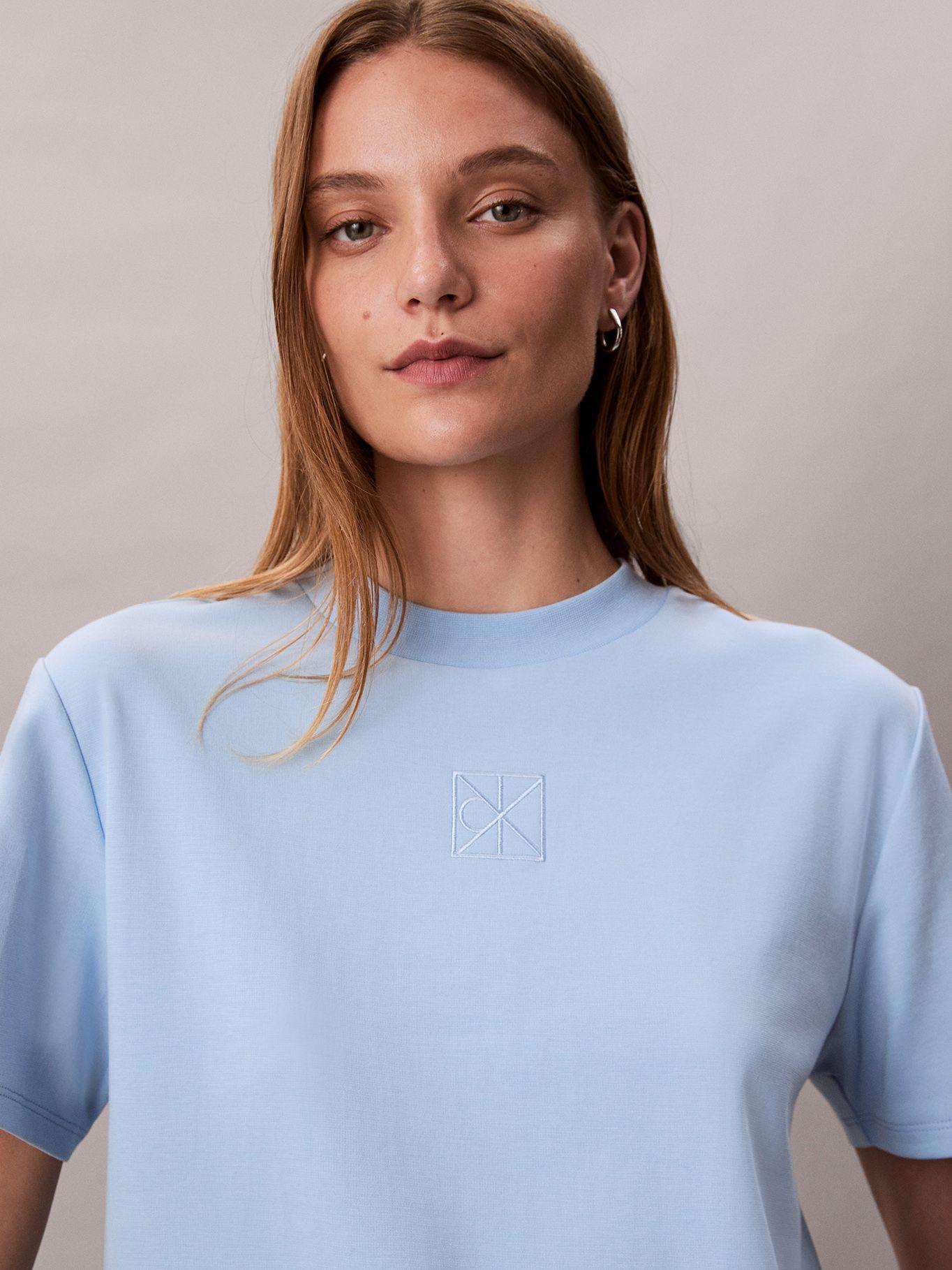 Polera Interlock Con Emblema CK Azul Calvin Klein-4