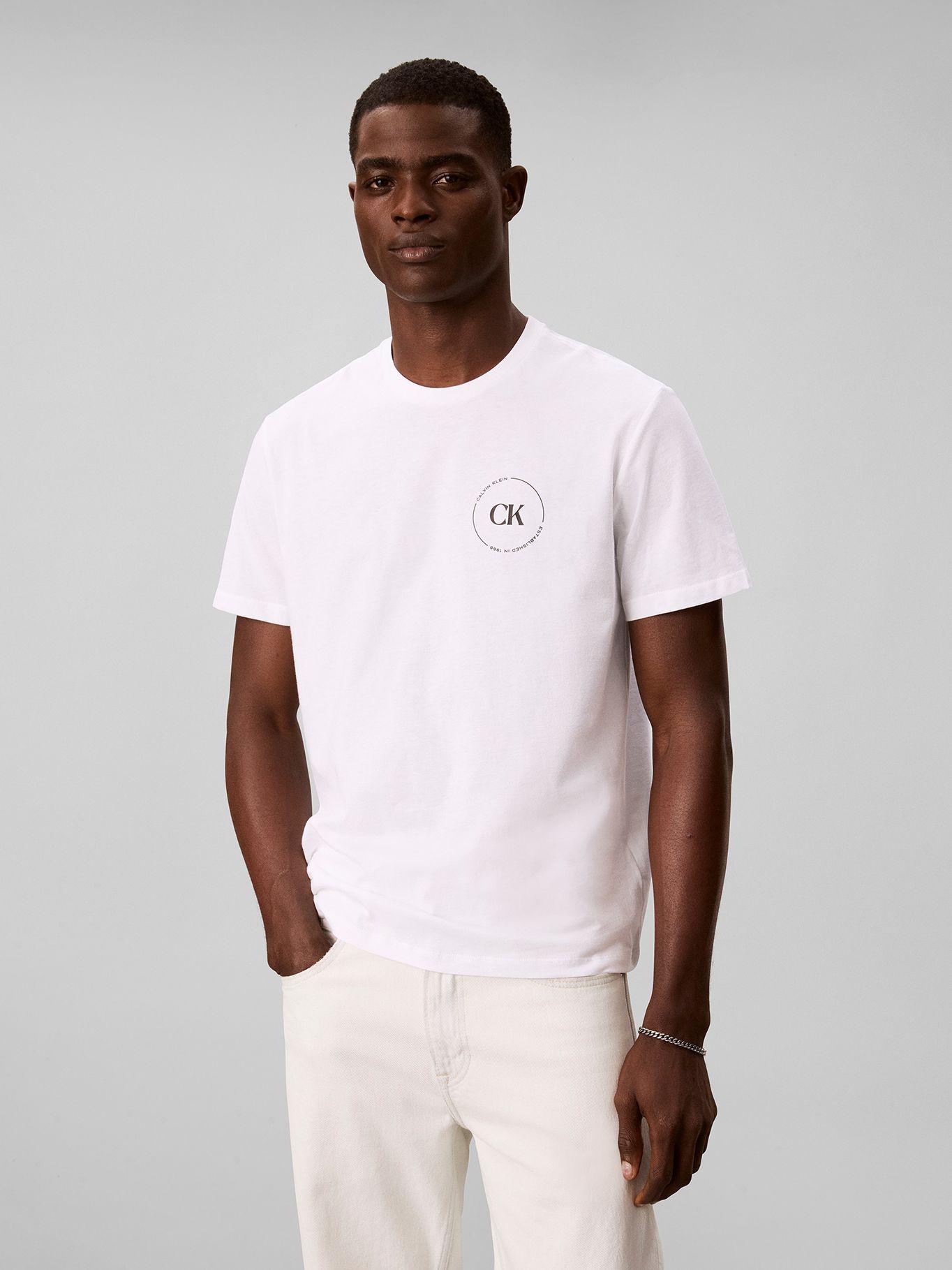Polera Y Logo Gráfico Blanco Calvin Klein-0