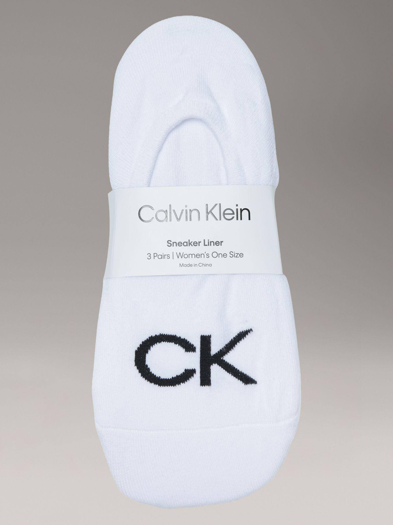 Pack de 3 Calcetines Tipo Liner Blanco Calvin Klein-2