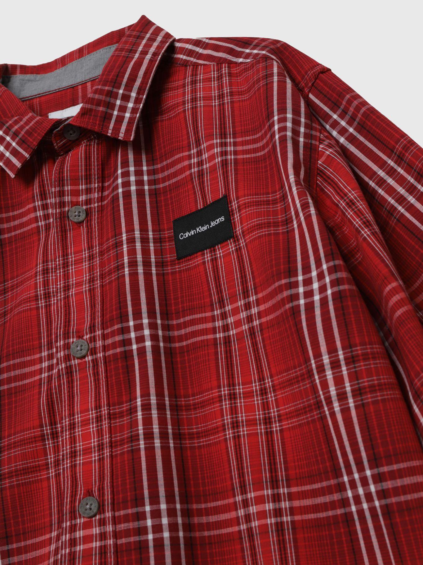 Camisa Niño Yarn-Dyed Plaid Rojo Calvin Klein-3