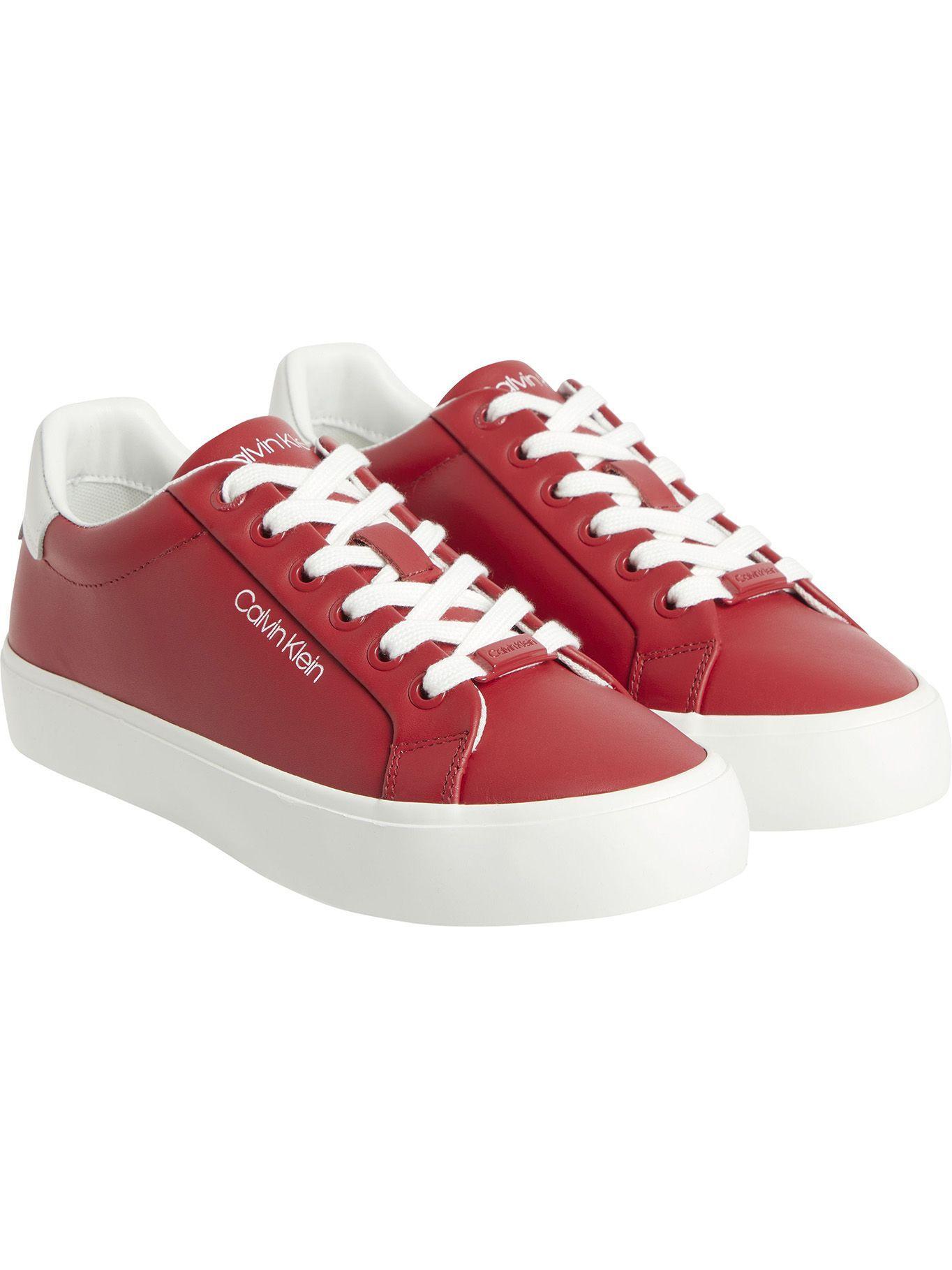 Zapatilla Urbana Lace Up Lth Rojo Calvin Klein-1