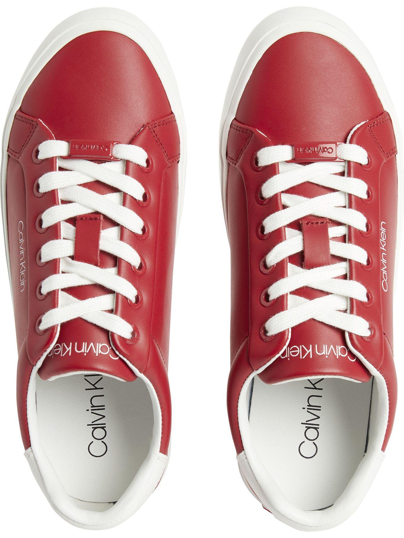 Zapatilla Urbana Lace Up Lth Rojo Calvin Klein-2