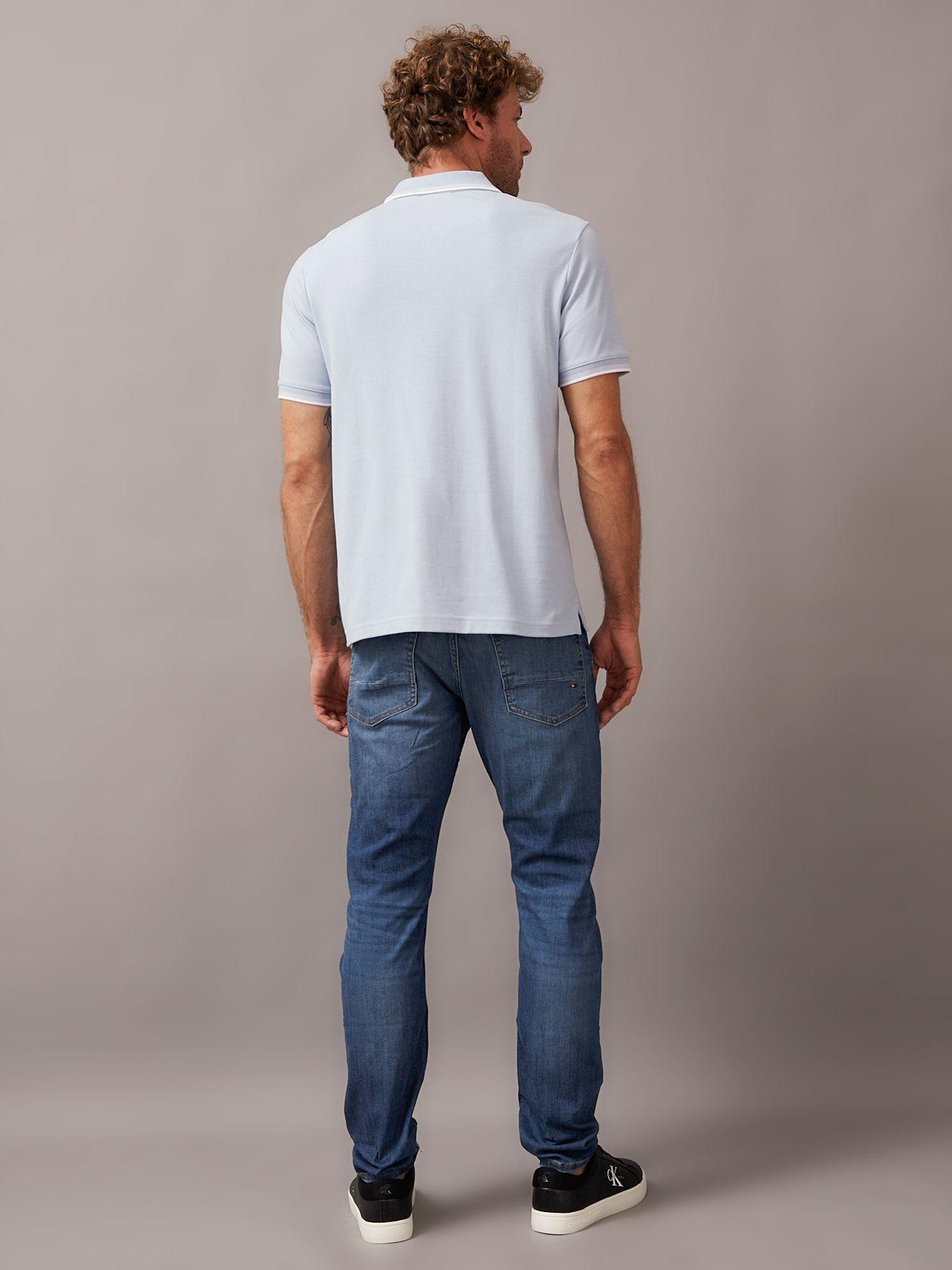 Polo Stretch Metal Button Azul Calvin Klein-2