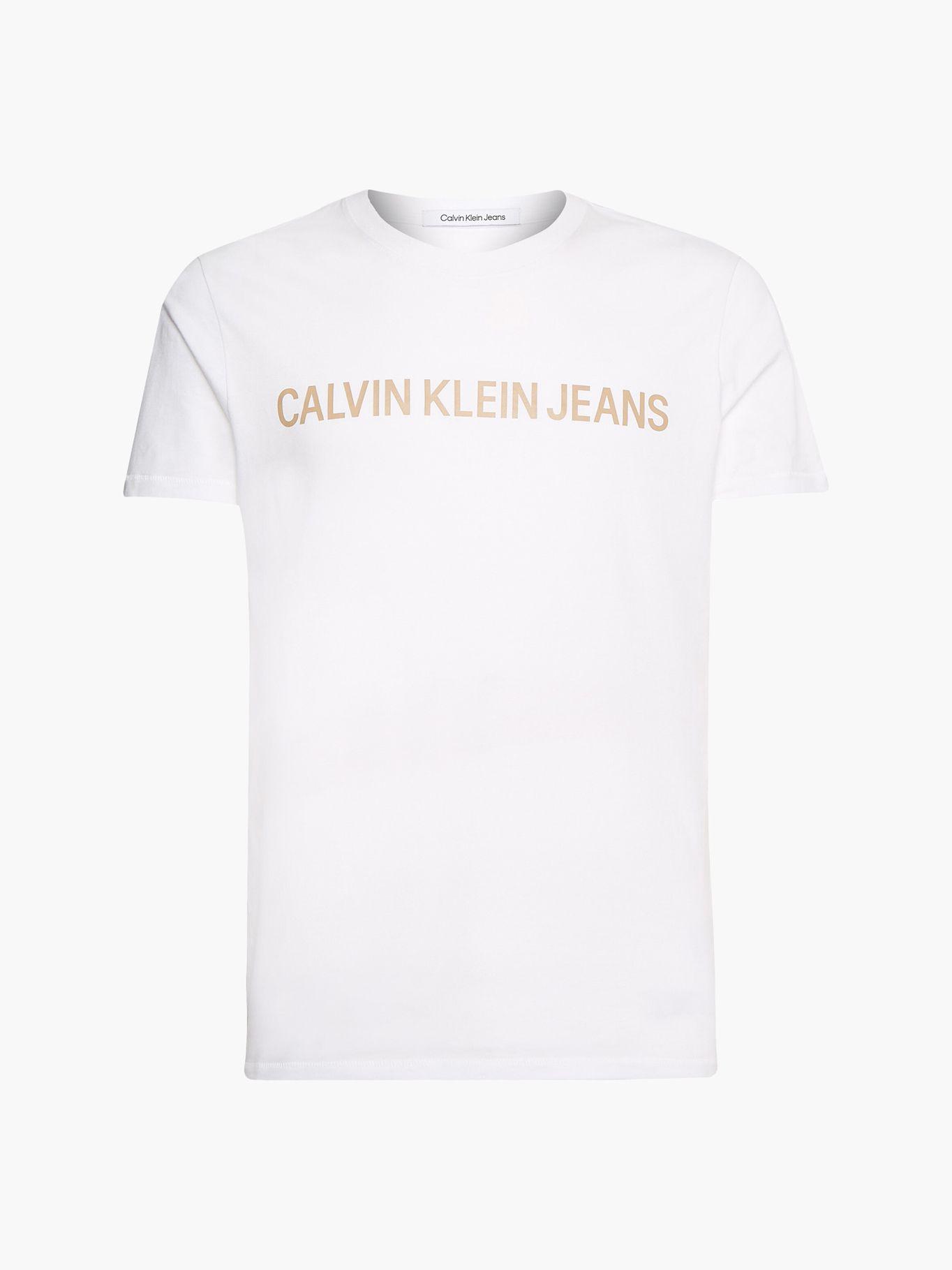 Polera Institutional Logo Blanco SP22 Calvin Klein-4