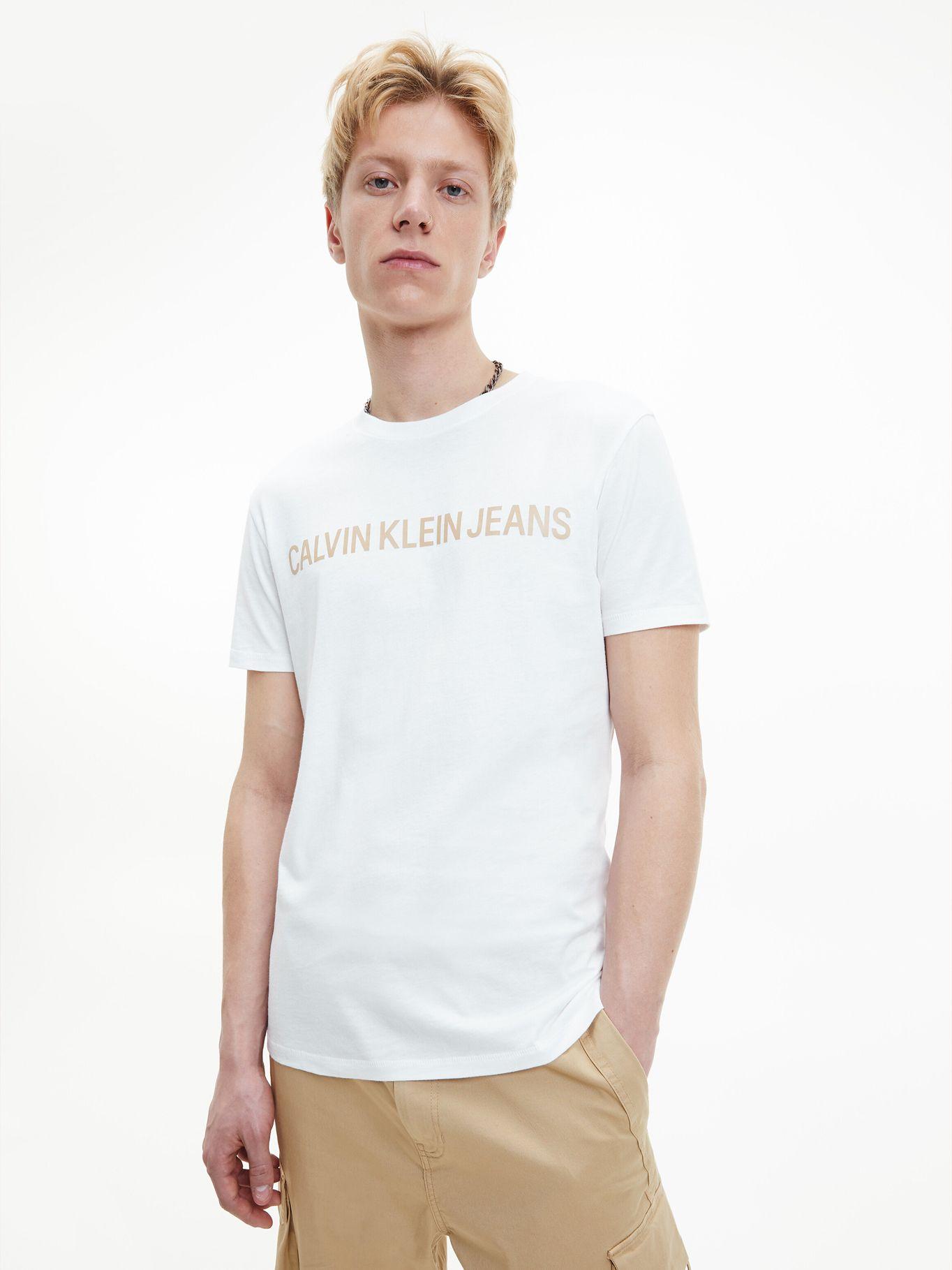 Polera Institutional Logo Blanco SP22 Calvin Klein-0