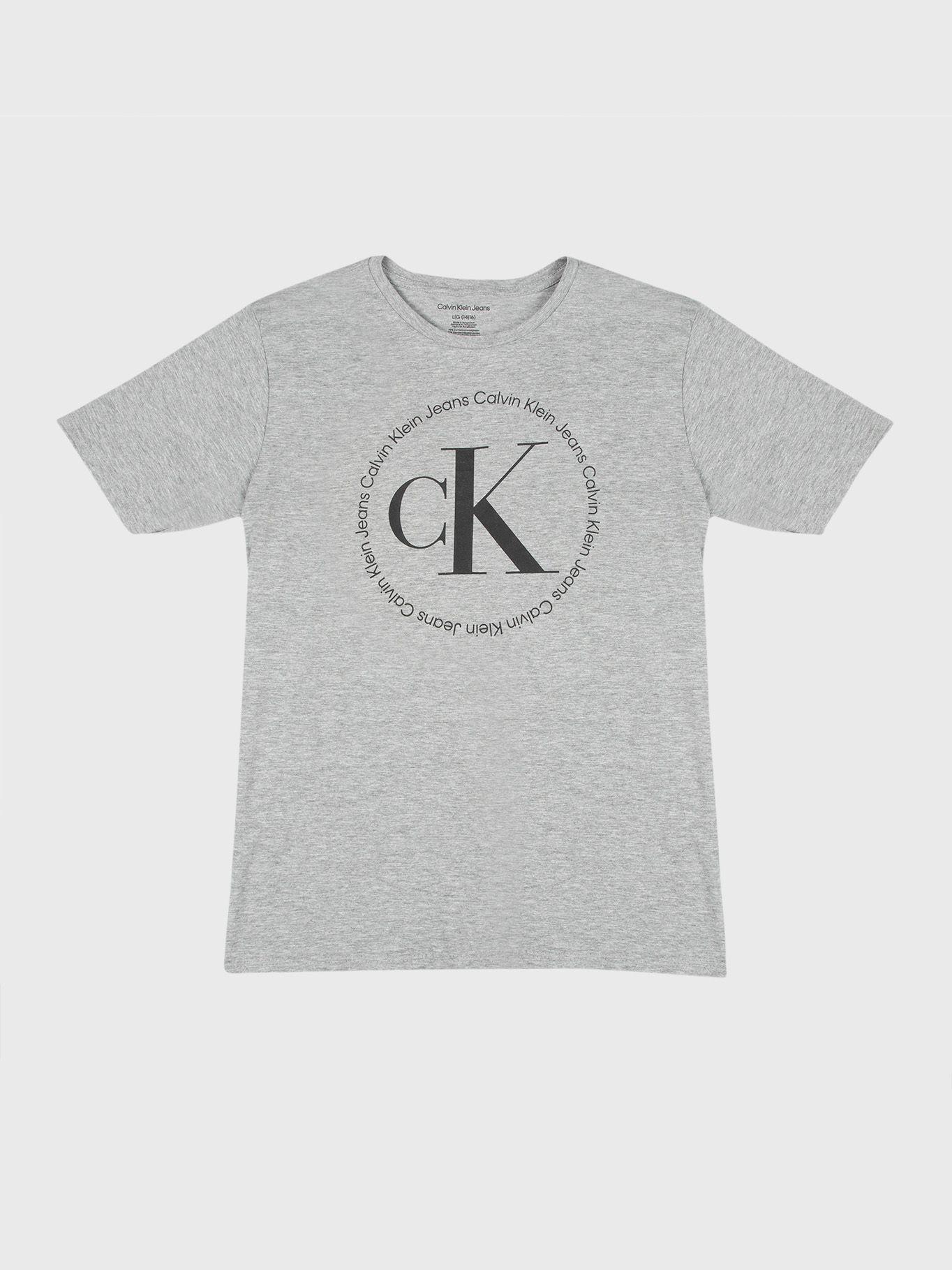 Polera Niño Roundabout 095 Gris Calvin Klein-0