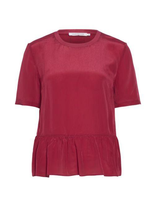 Blusa Péplum Burdeo Calvin Klein-0