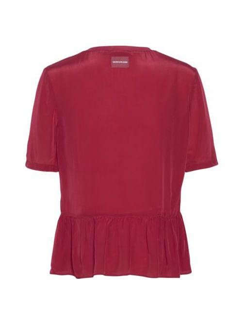 Blusa Péplum Burdeo Calvin Klein-1