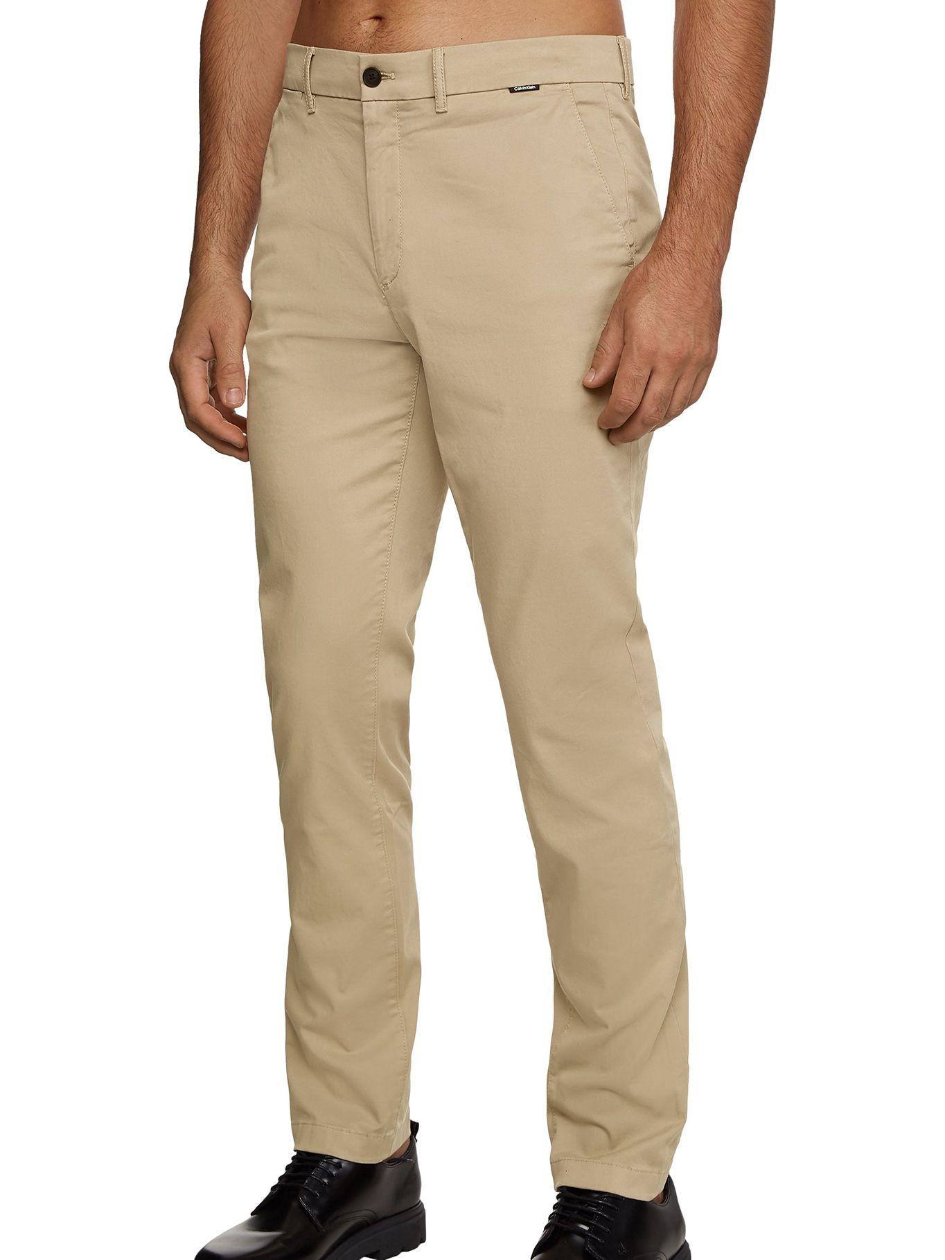 Pantalón Slim Fit Garment Beige Calvin Klein-0