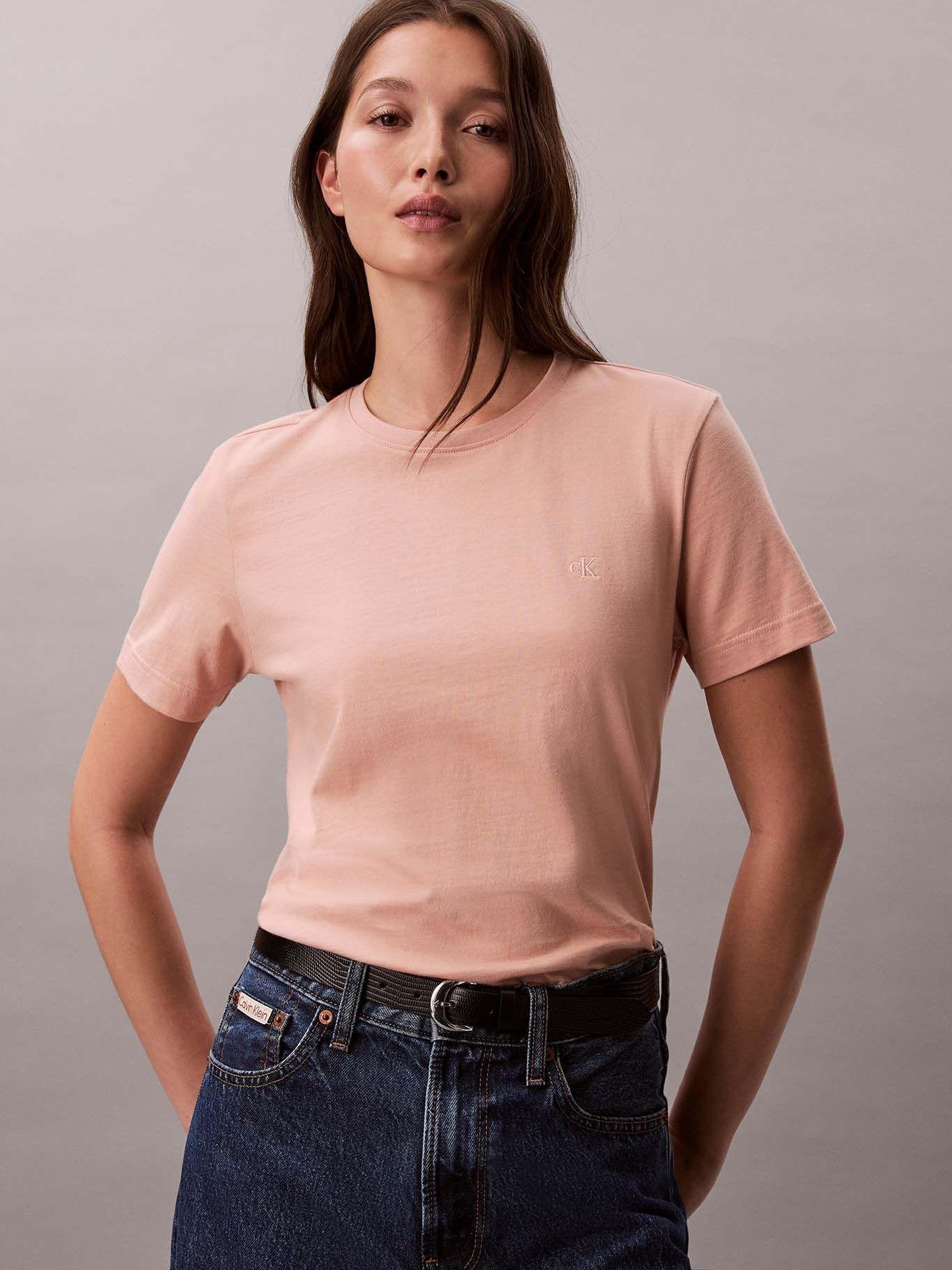 Polera Algodón con Logo Archive Beige Calvin Klein-3