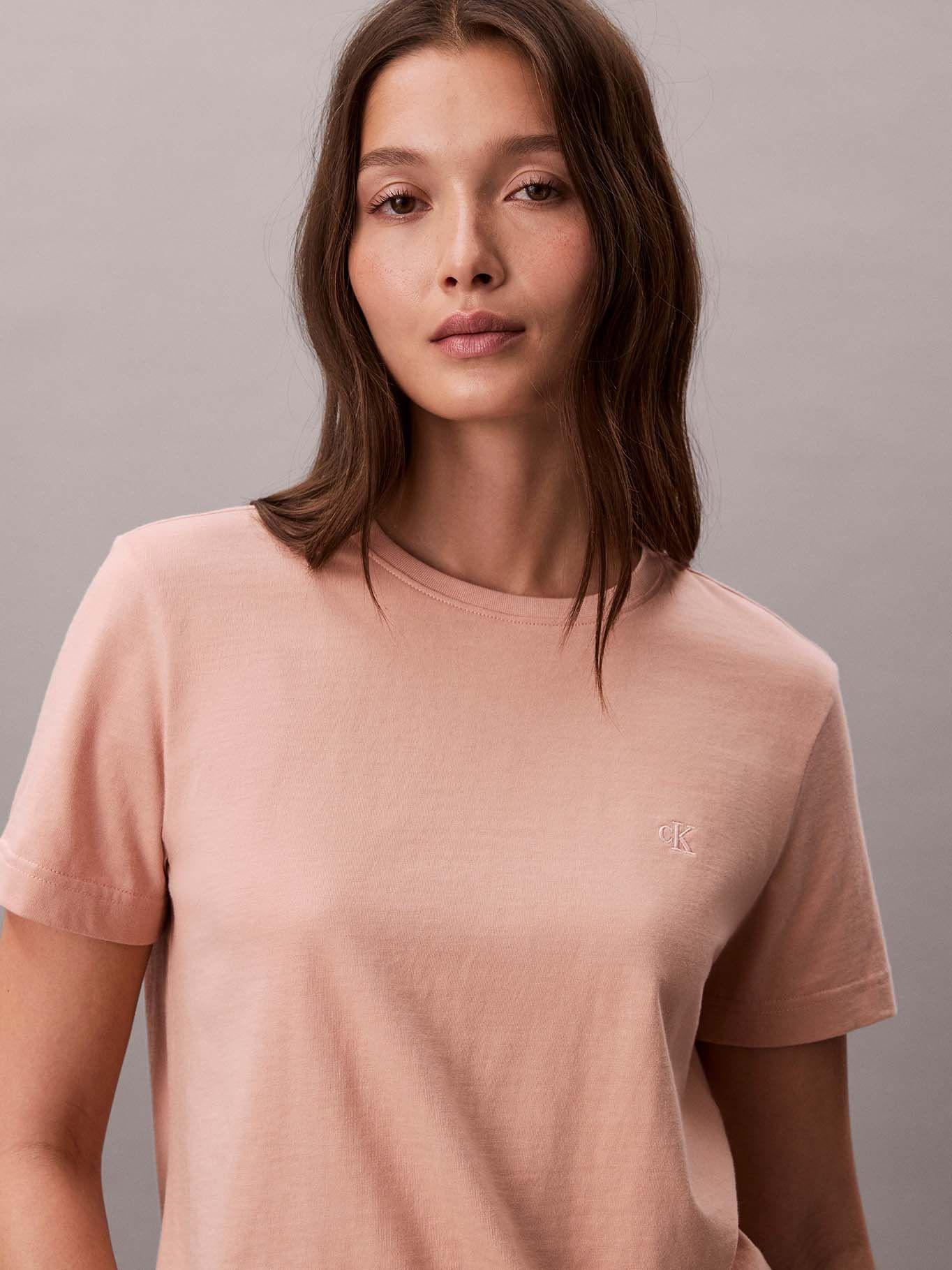 Polera Algodón con Logo Archive Beige Calvin Klein-4