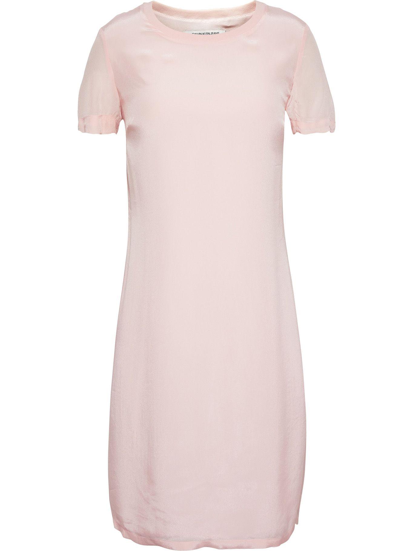 Vestido Faux Silk Rosa Calvin Klein-0
