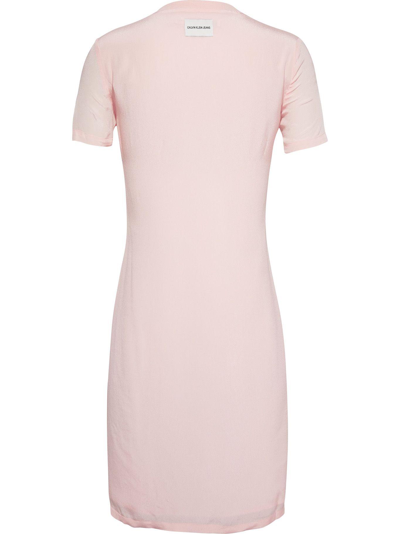 Vestido Faux Silk Rosa Calvin Klein-1