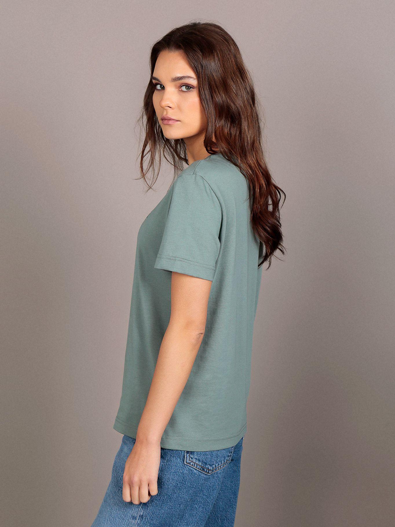 Polera Algodón con Logo de Archive Verde Calvin Klein-3