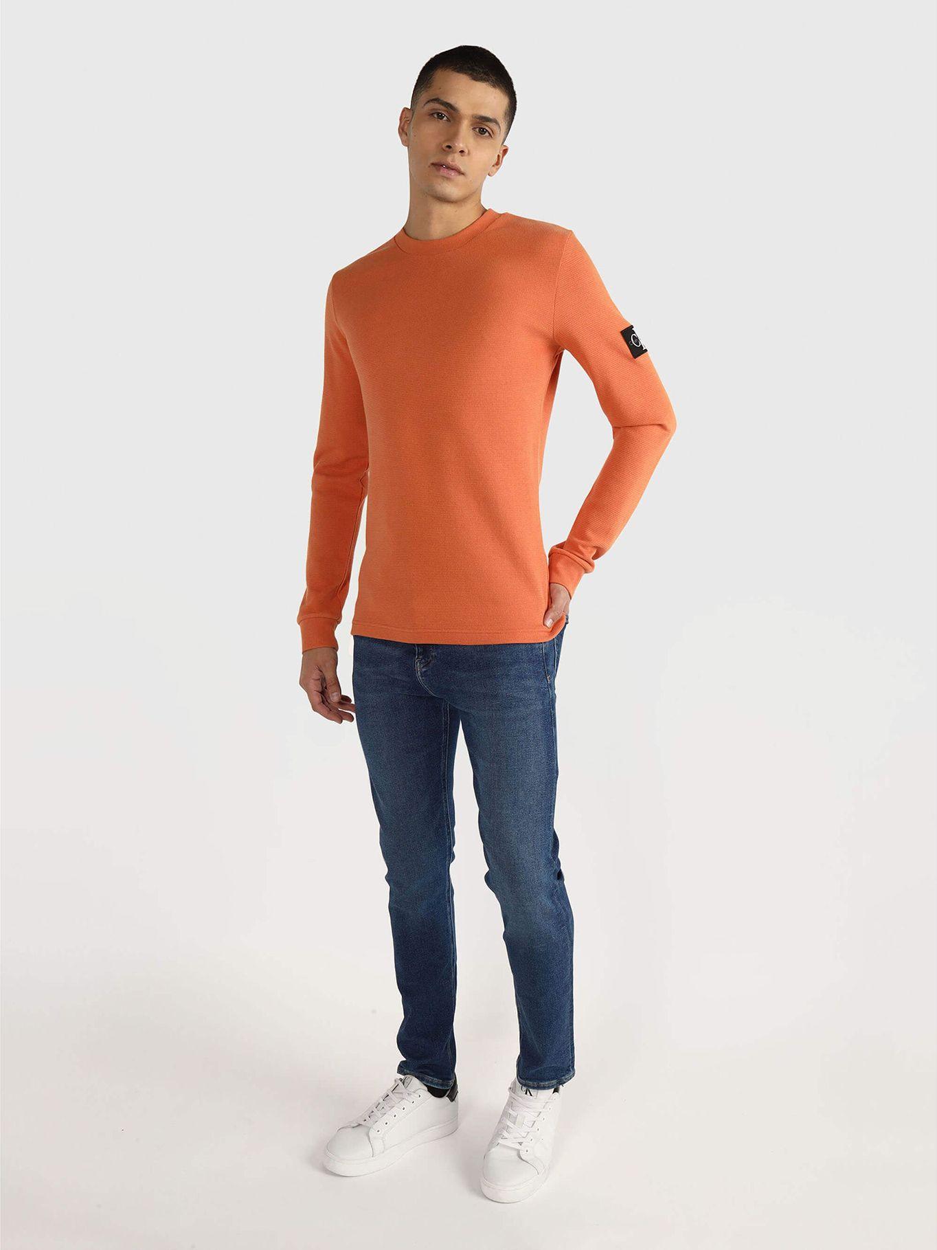 Polera Ls Waffle Naranja Calvin Klein-1
