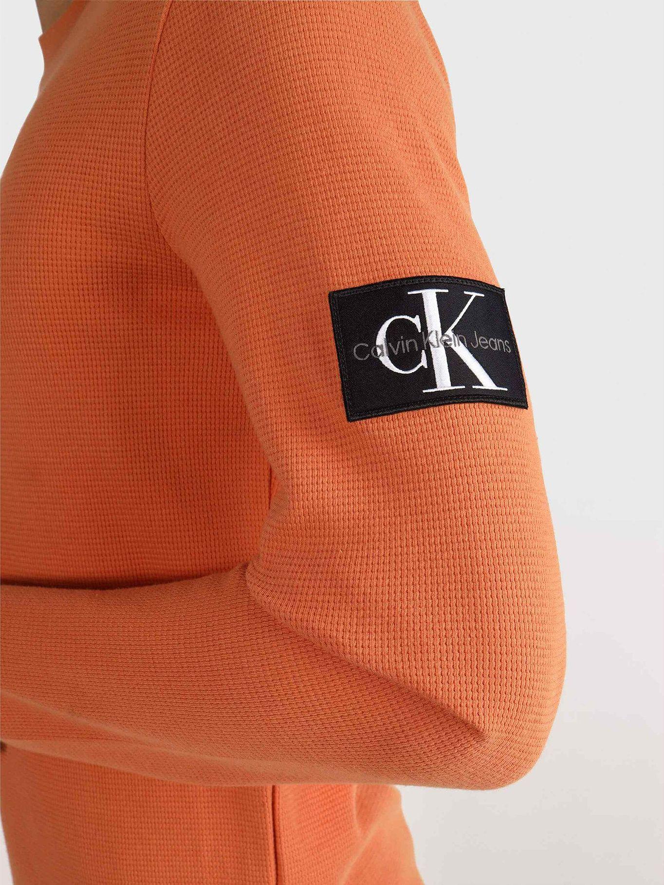 Polera Ls Waffle Naranja Calvin Klein-3