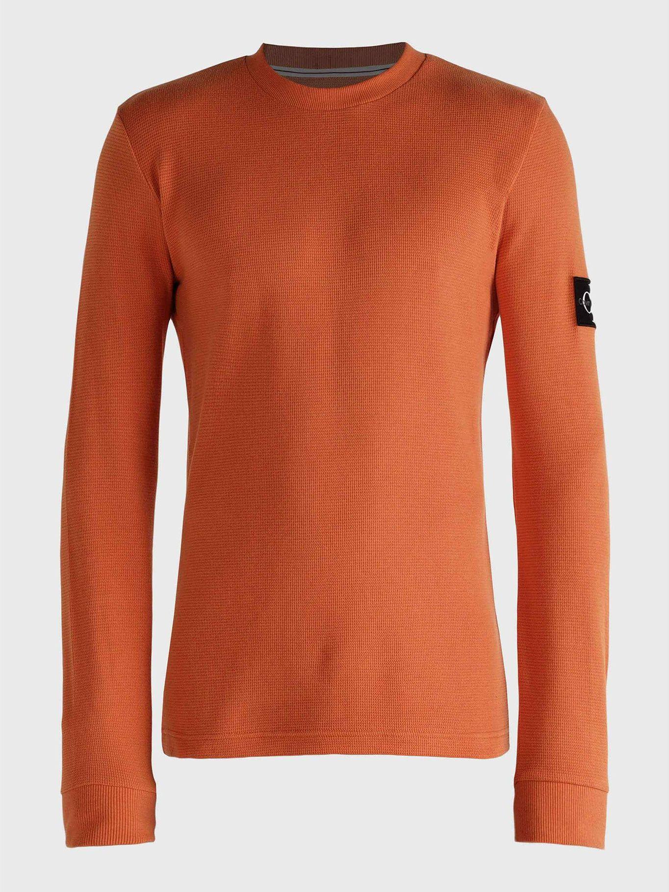 Polera Ls Waffle Naranja Calvin Klein-4