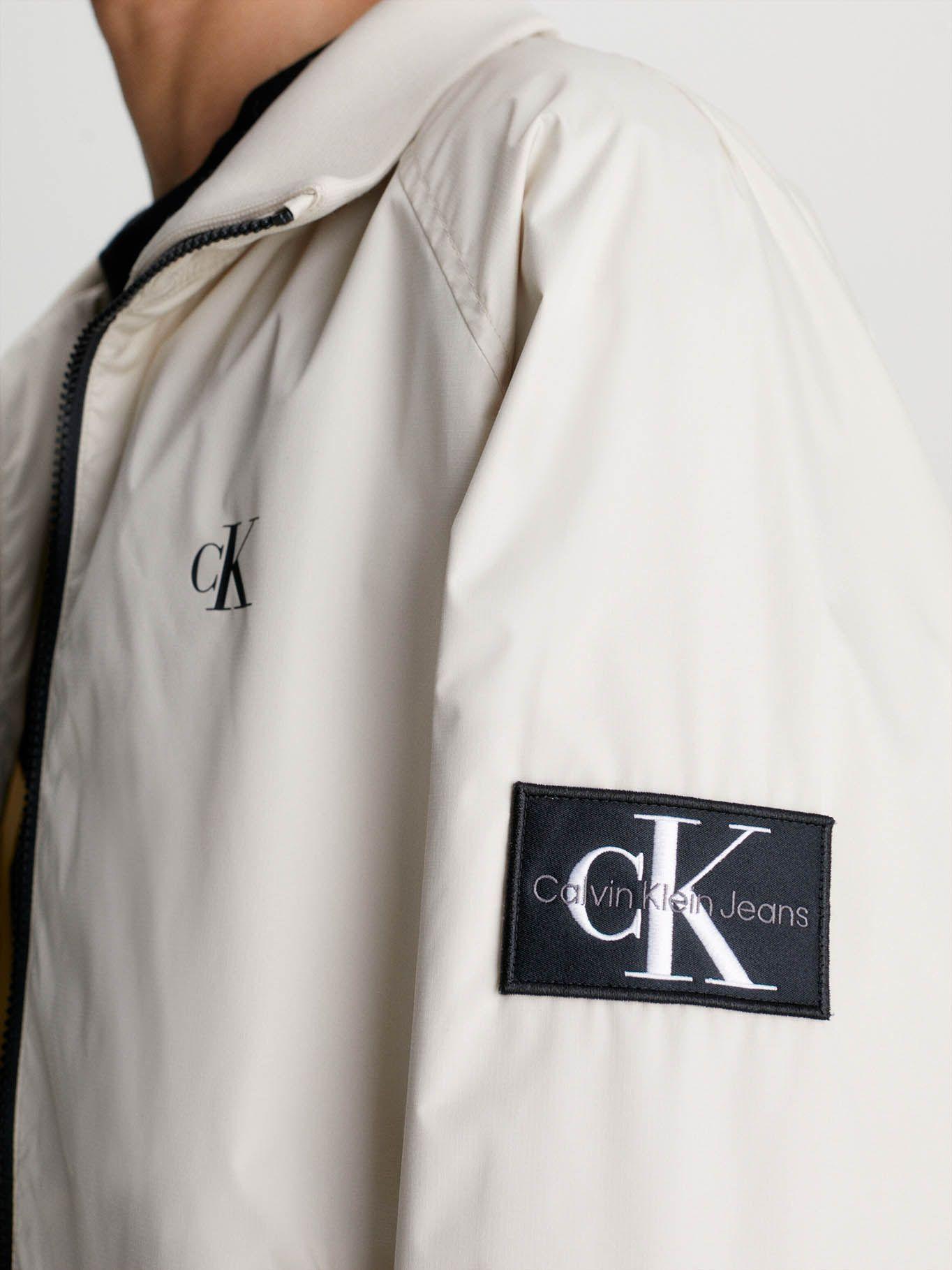 Chaqueta de poliéster reciclado con cremallera Beige Calvin Klein-3